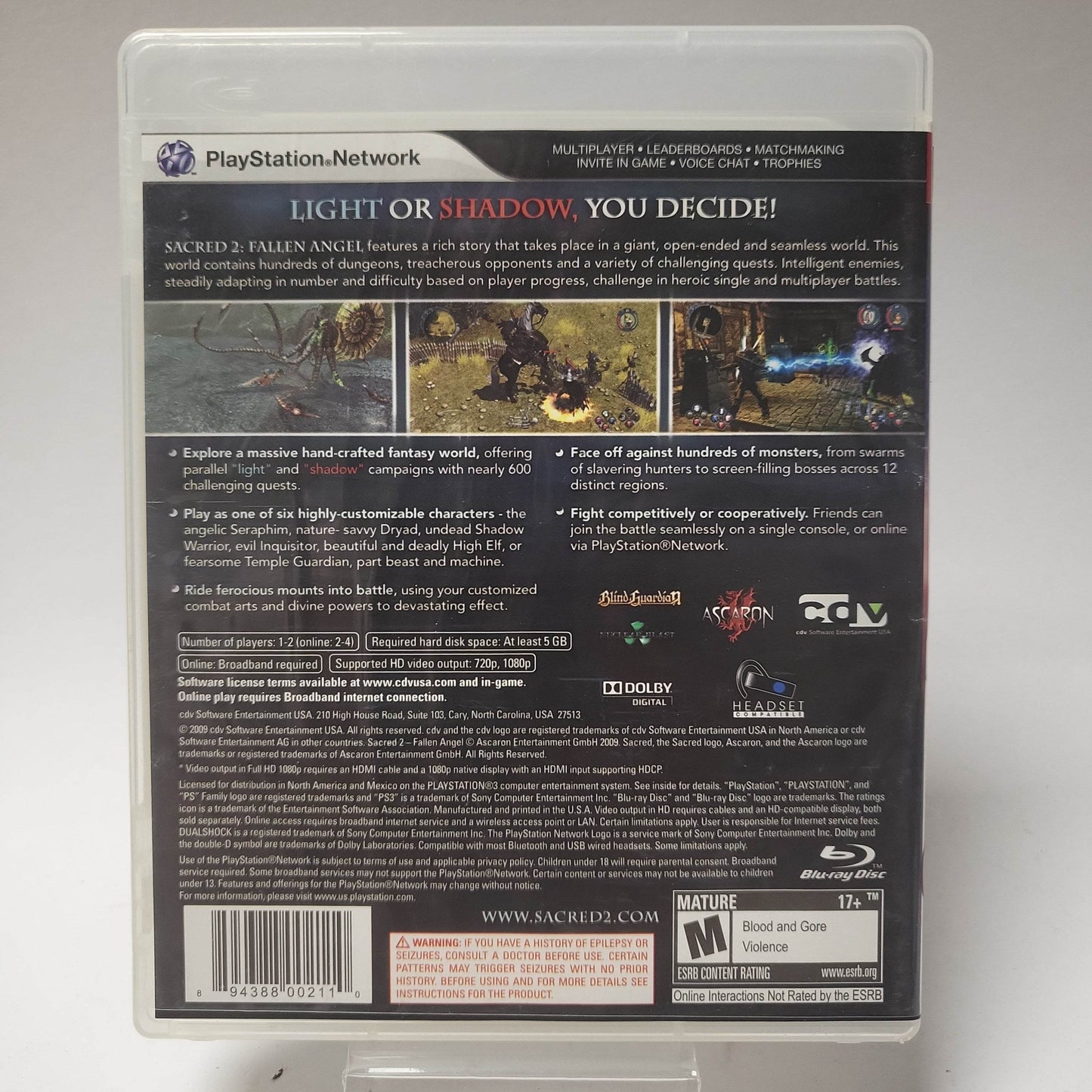 Sacred 2 Fallen Angel America Edition (No Book) Playstation 3 - Feniks Gameshop