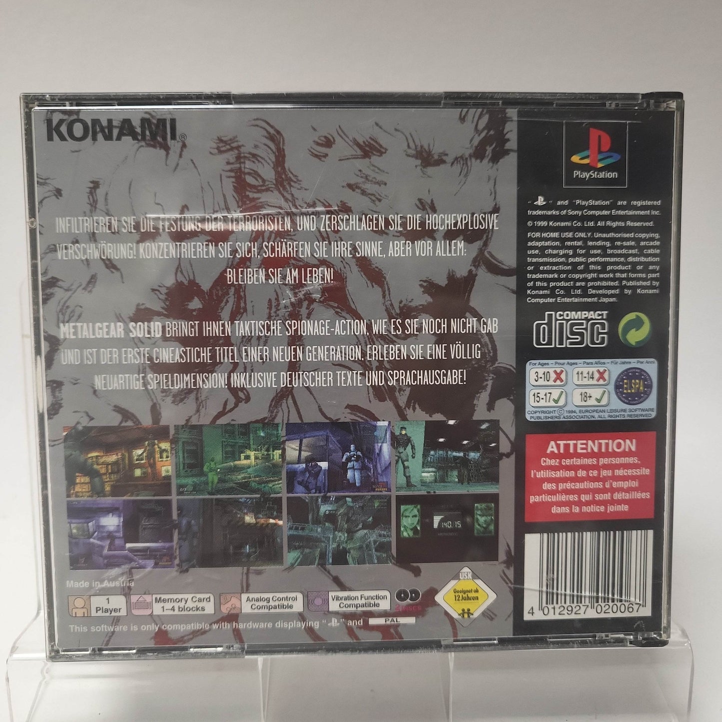 Metal Gear Solid Tactical Espionage Action PS1 - Feniks Gameshop