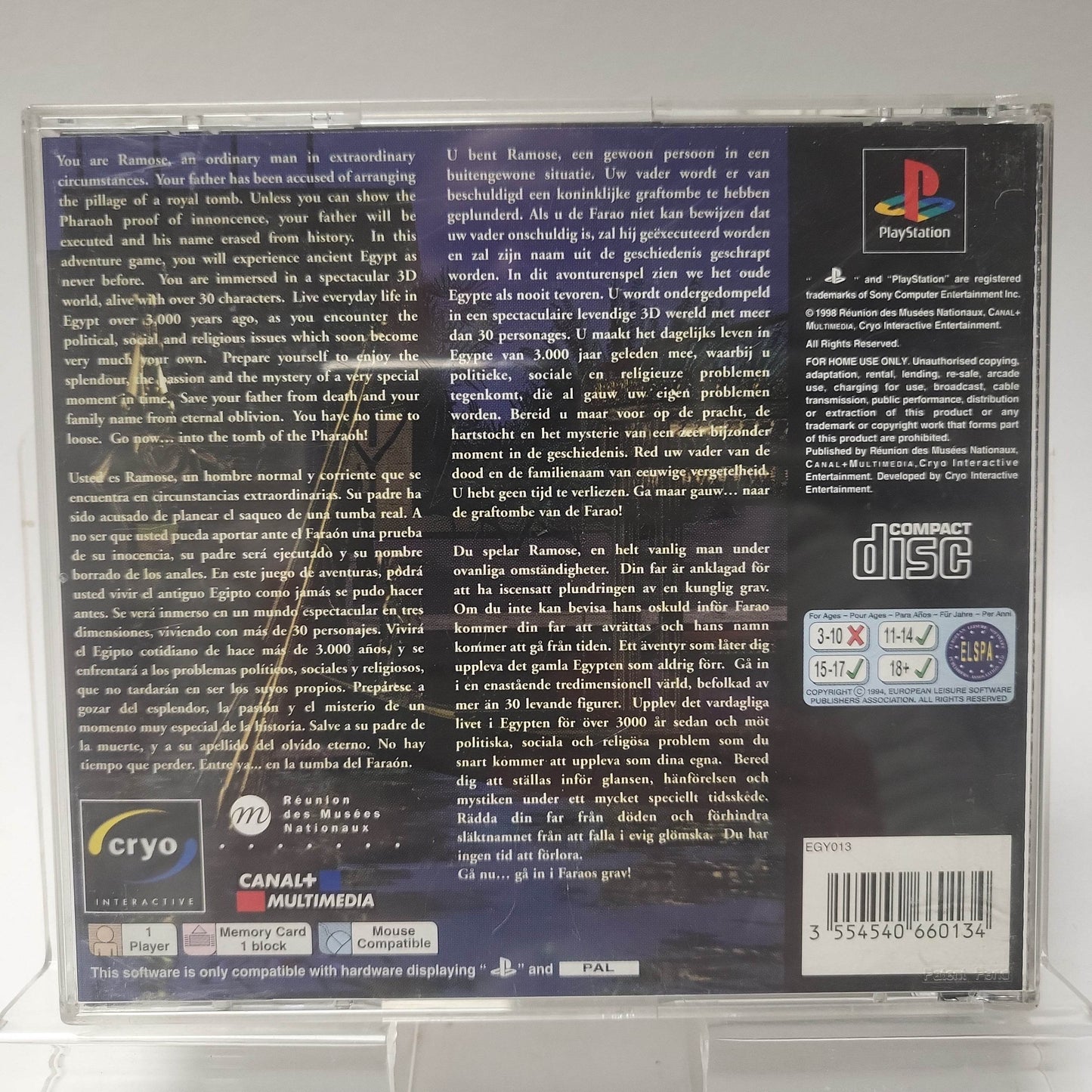 Egypt 1156 B.C. Tomb of Pharaoh PS1 - Feniks Gameshop