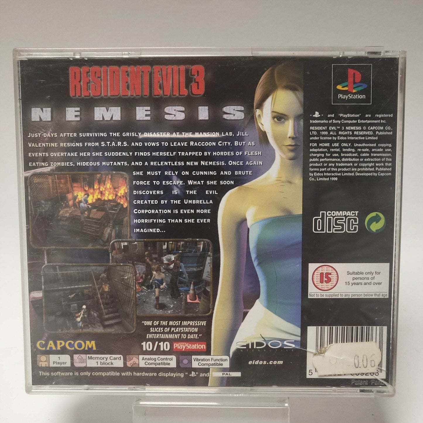 Resident Evil 3 Nemesis (No Book) PlayStation 1 - Feniks Gameshop