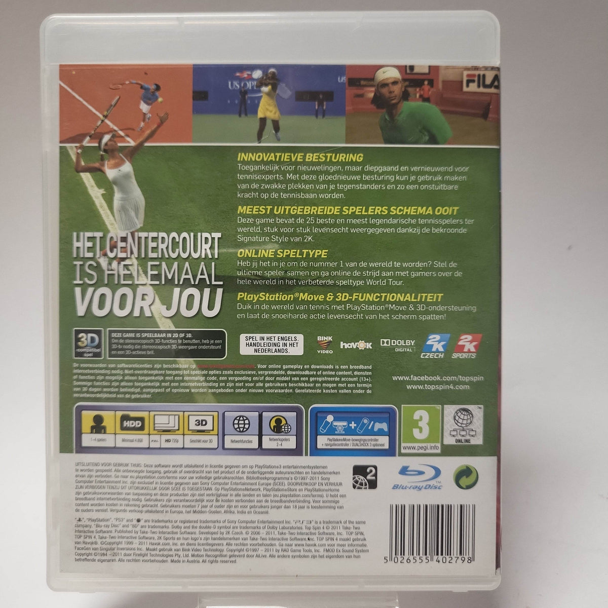 TopSpin 4 (No Book) PlayStation 3 - Feniks Gameshop