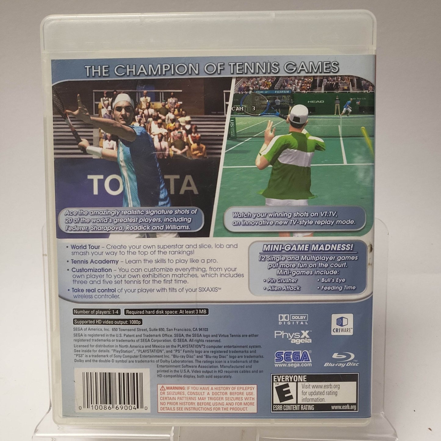 Virtua Tennis 3 American Edition Playstation 3 - Feniks Gameshop