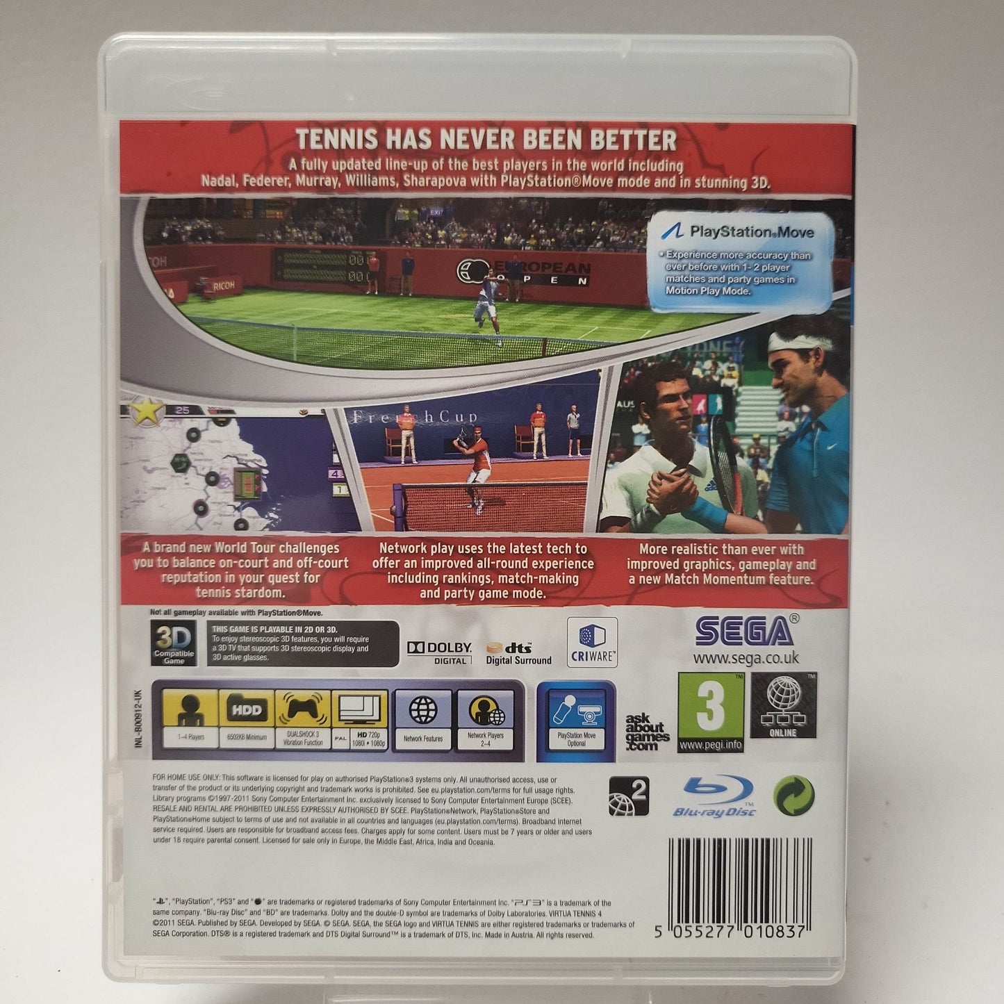 Virtua Tennis 4 (No Book) PlayStation 3 - Feniks Gameshop