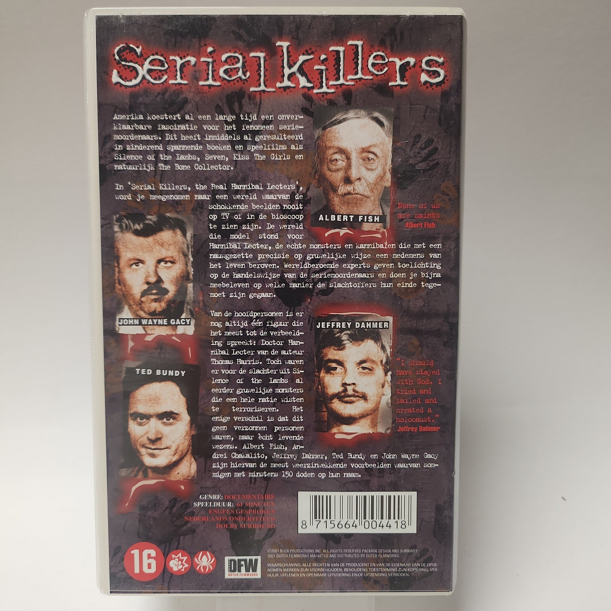 Serial Killers "the Real Life" Hannibal Lecters VHS