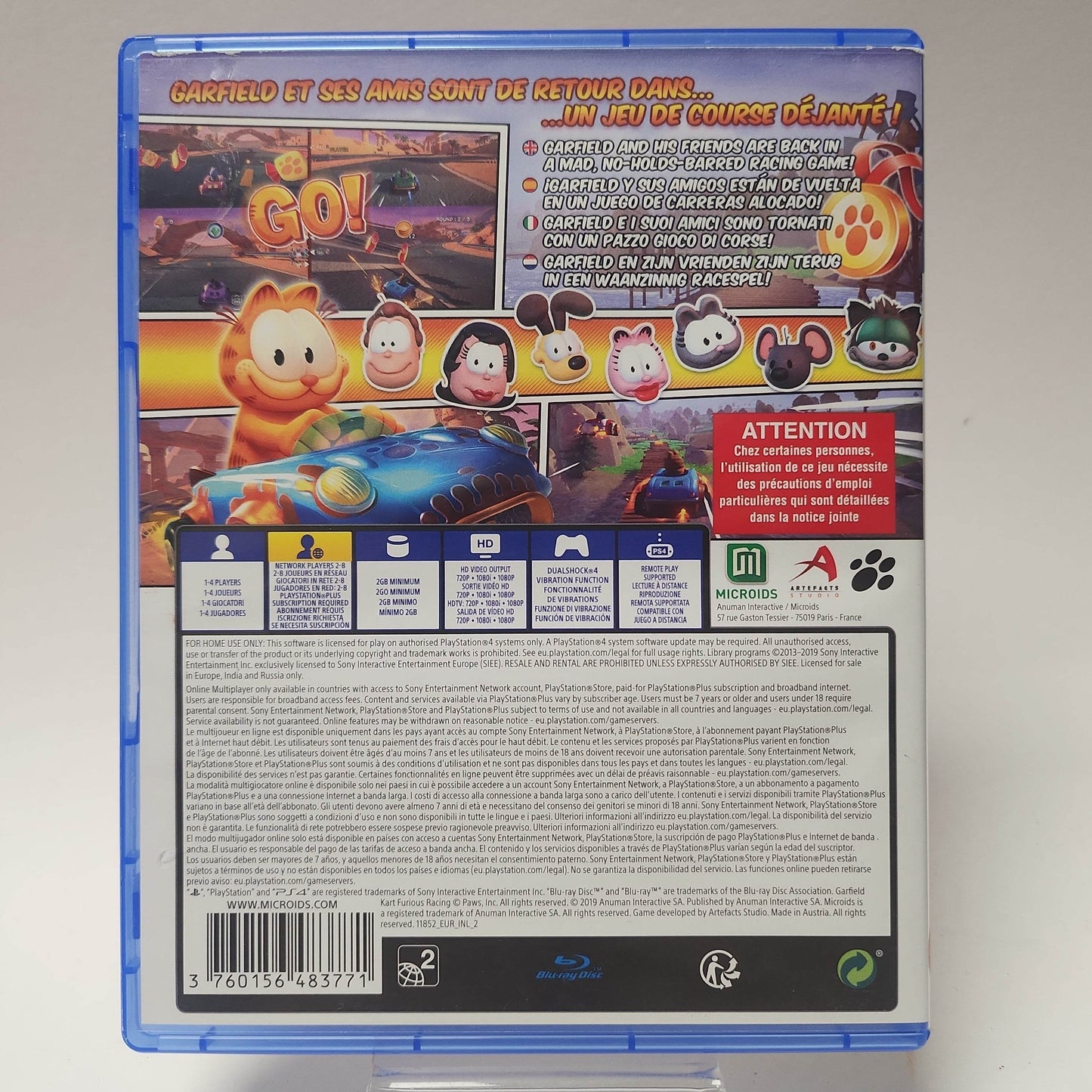 Garfield Kart Furious Racing (No Book) PlayStation 4 - Feniks Gameshop