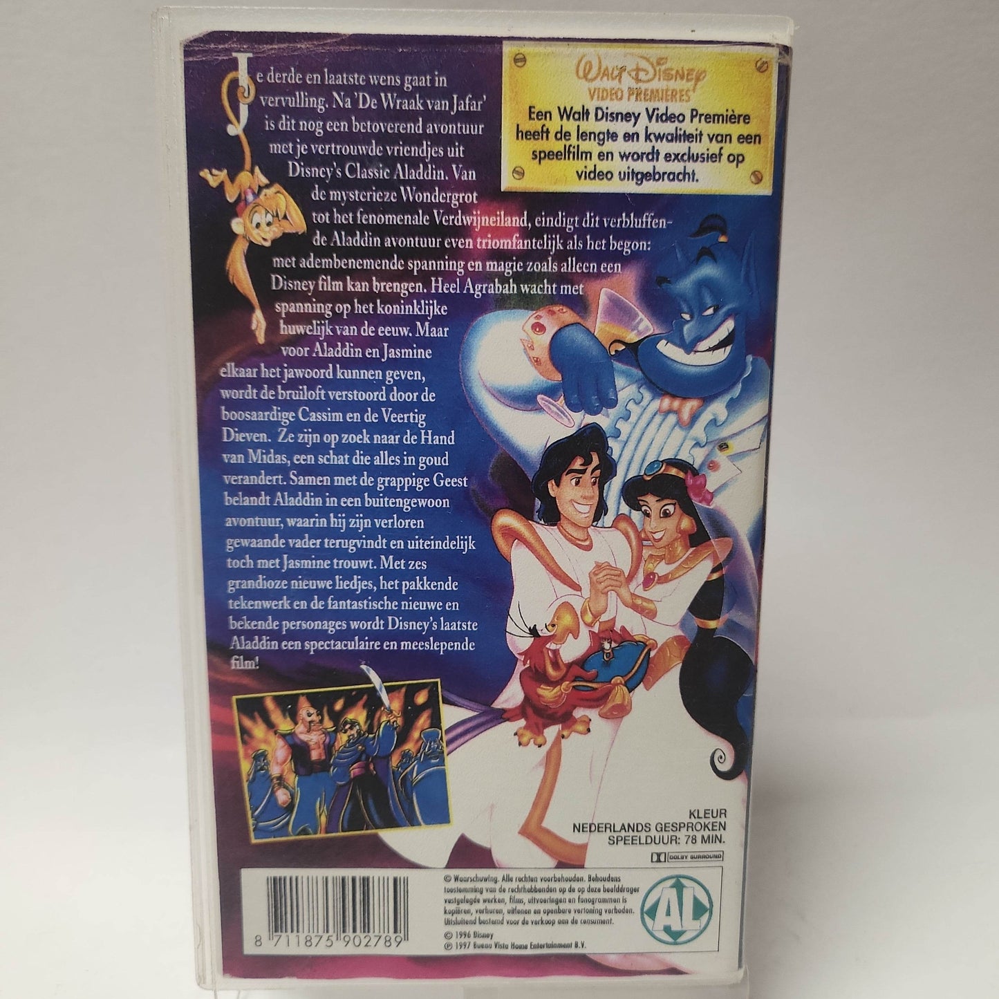 Disney Aladdin en de Dievenkoning VHS - Feniks Gameshop