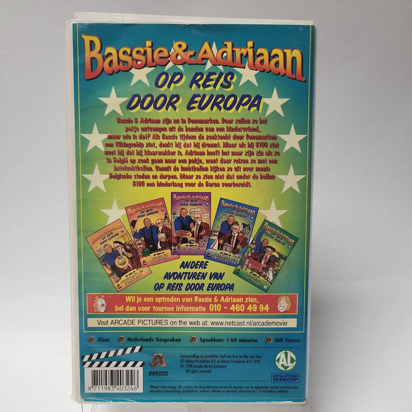 Bassie & Adriaan op Reis door Europa VHS - Feniks Gameshop
