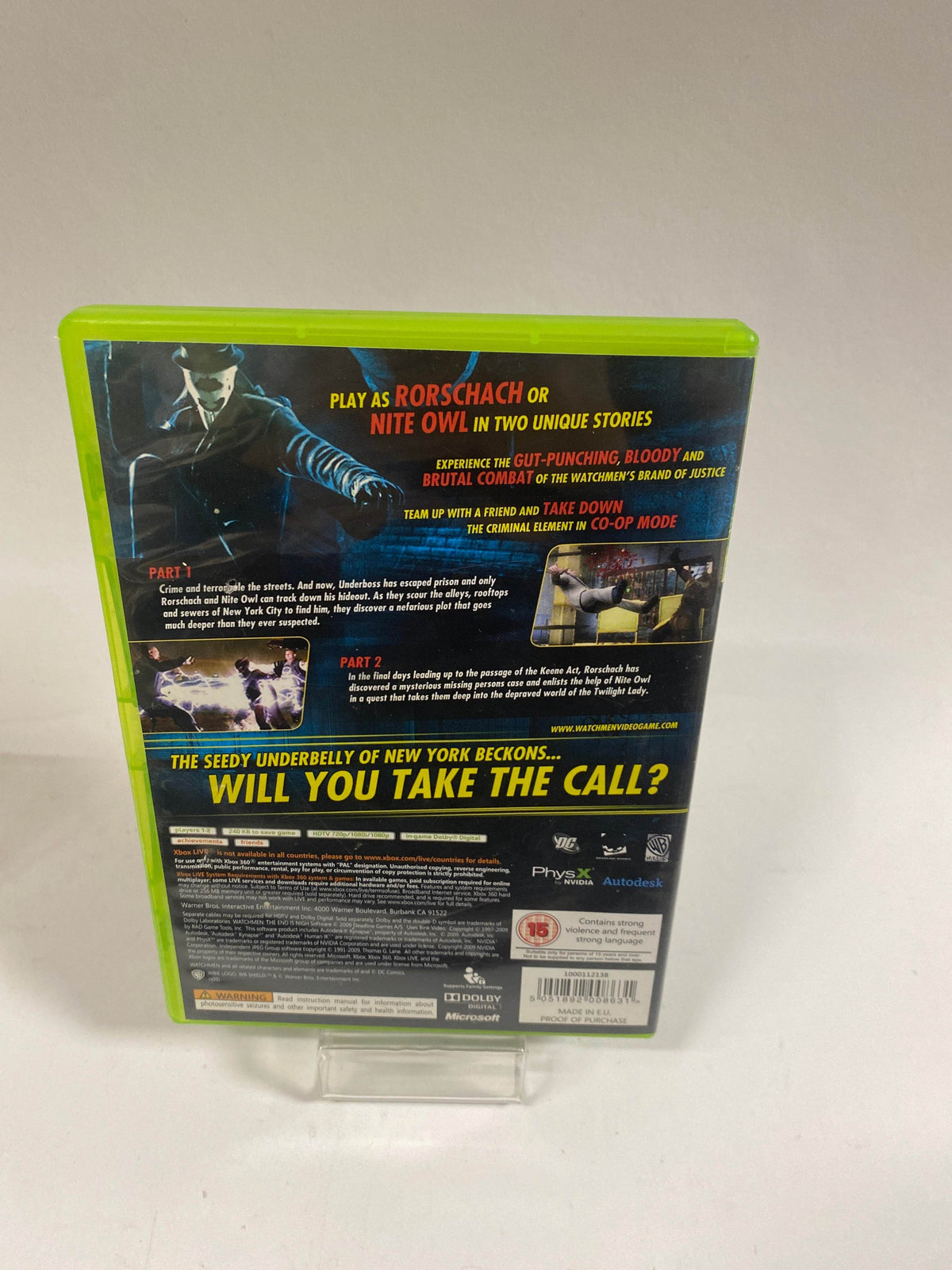 Watchmen The End Is Nigh Parts 1 And 2 Am. Cover Xbox 360 - Feniks Gameshop