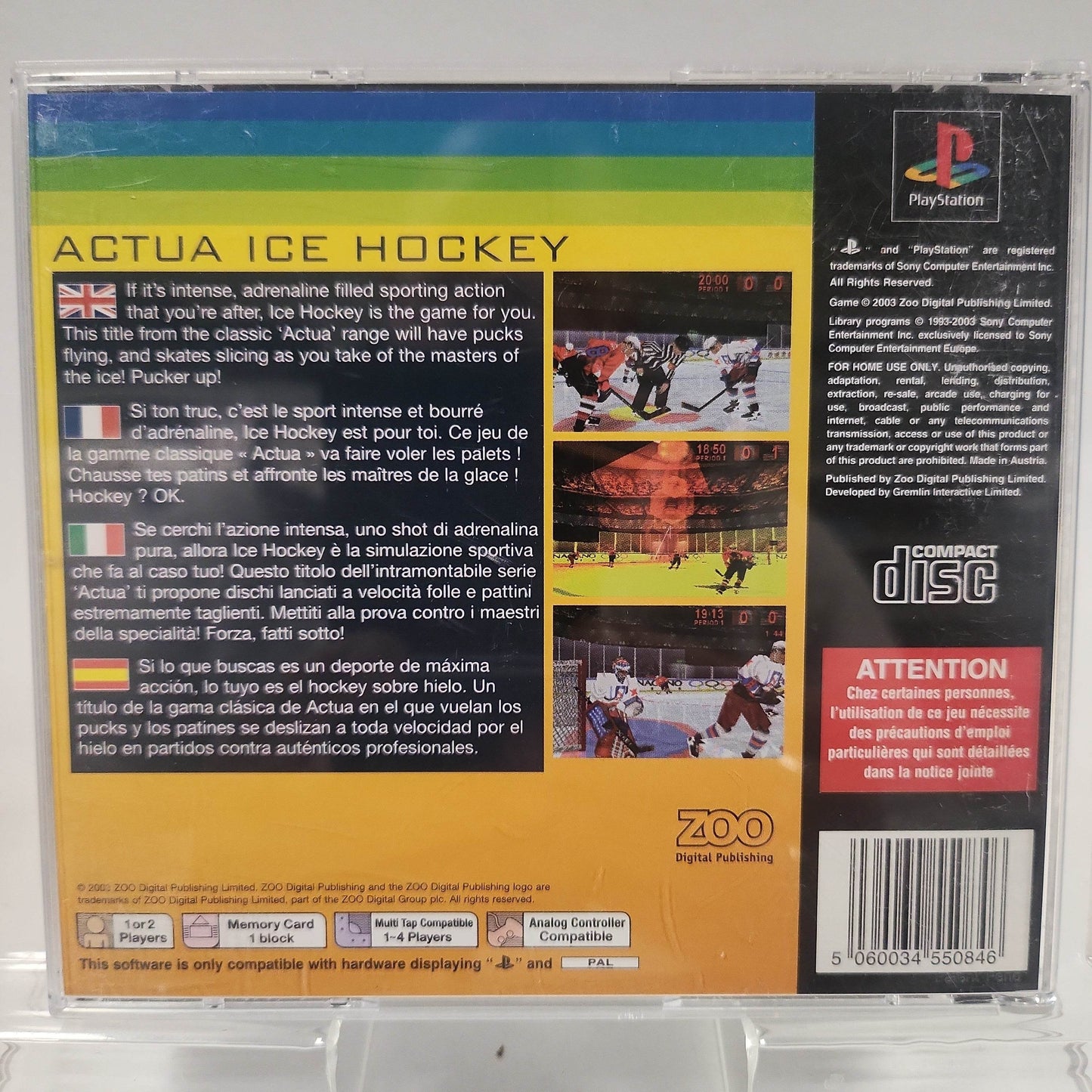Actua Ice Hockey Playstation 1 - Feniks Gameshop