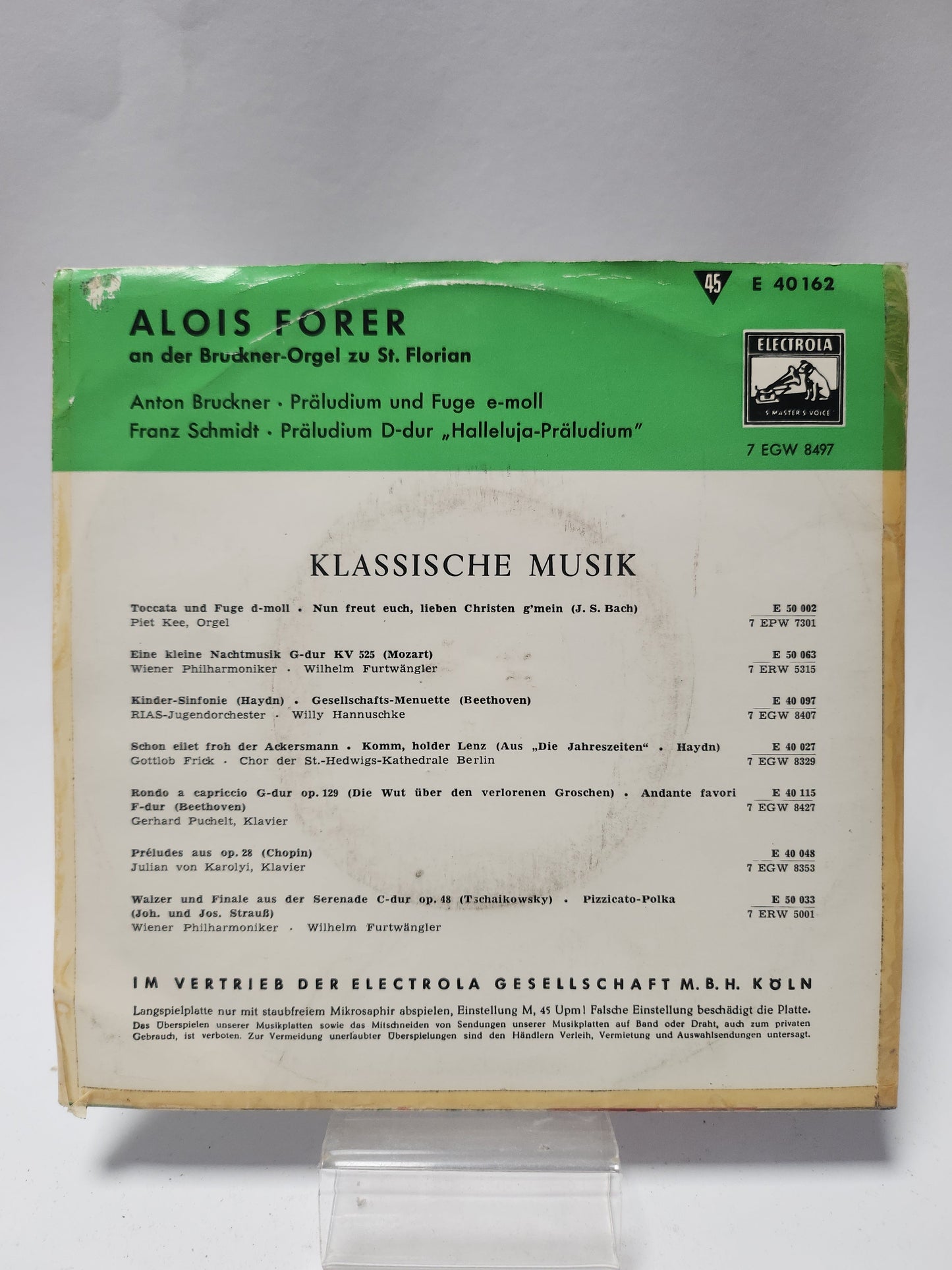 Alois Forer: Anton Bruckner Single Vinyl - Single Vinyl