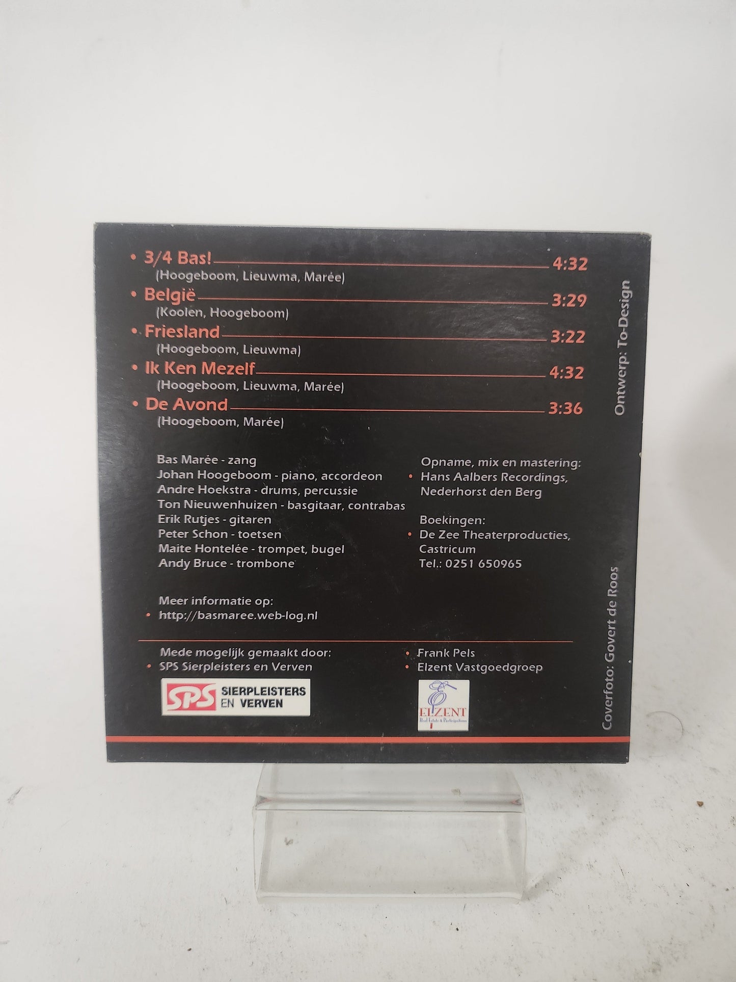 Bas Maree & Johan Hoogeboom: 3/4 Bas! CD Single - CD Single