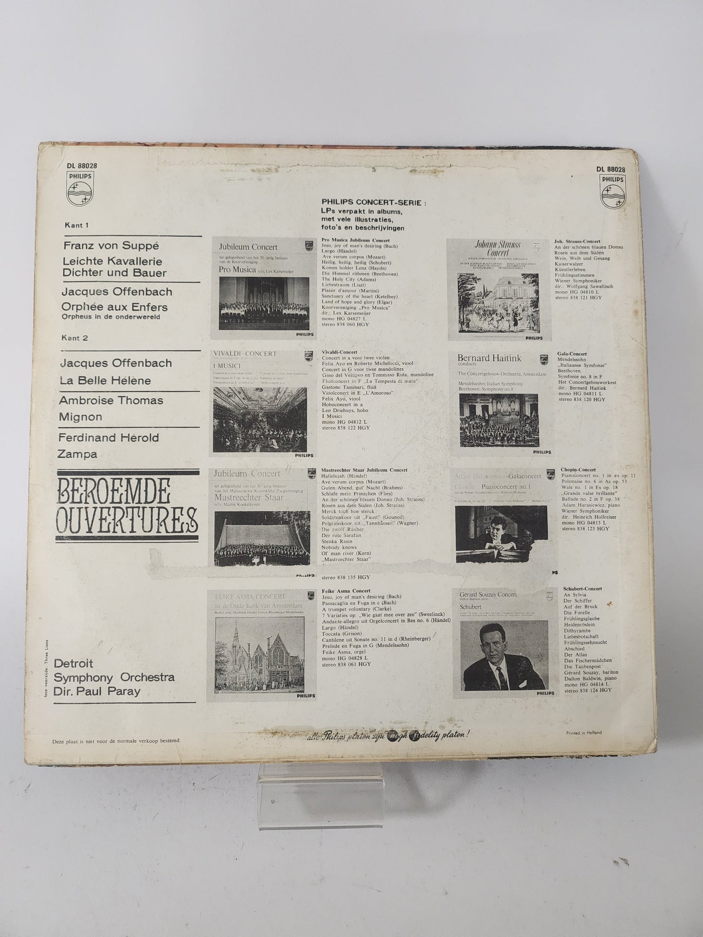 Beroemde Ouvertures: Franz von Suppe LP Vinyl - Lp Vinyl