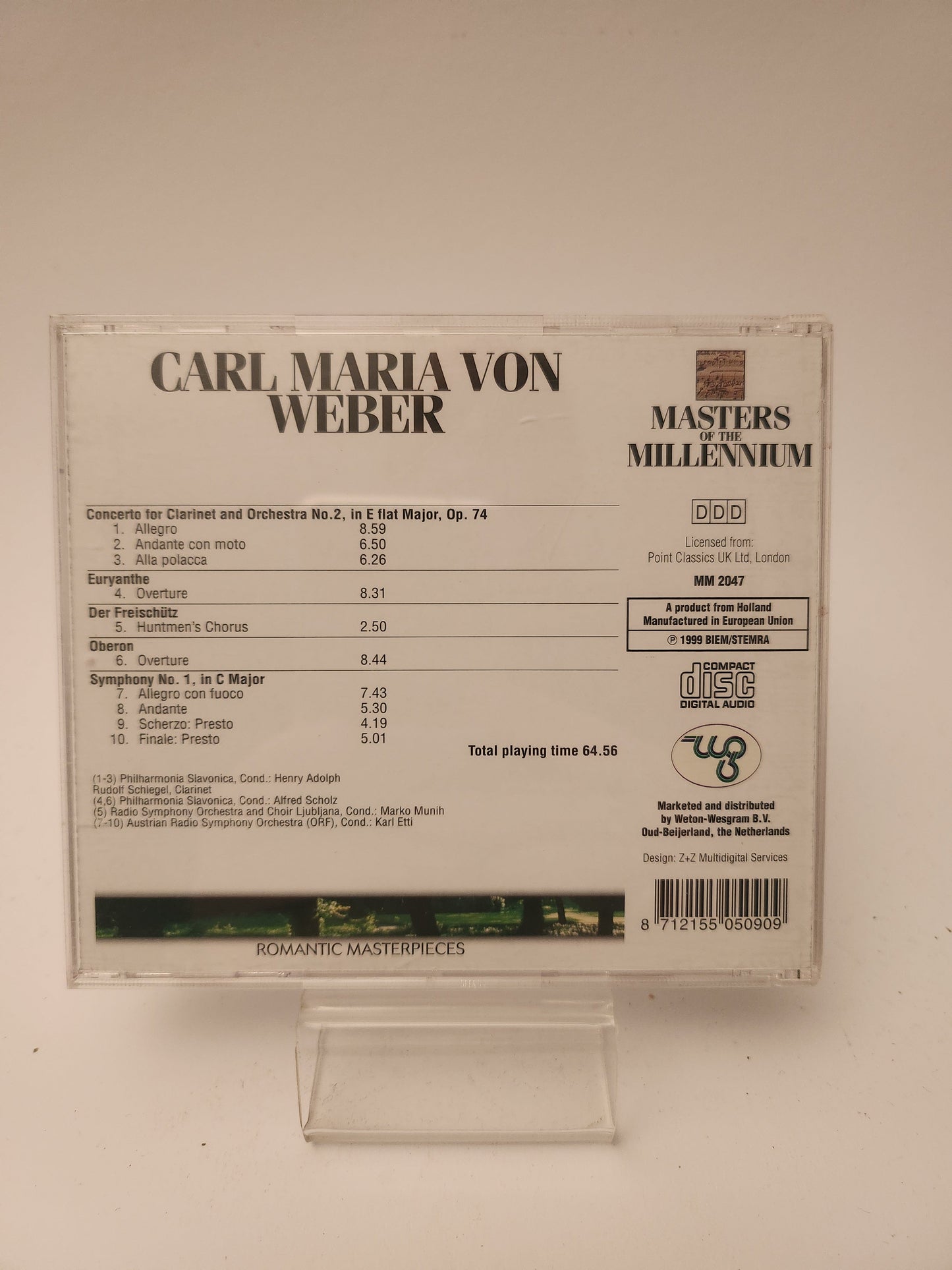 Carl Maria von Weber: Masters of the Millennium CD - Cd
