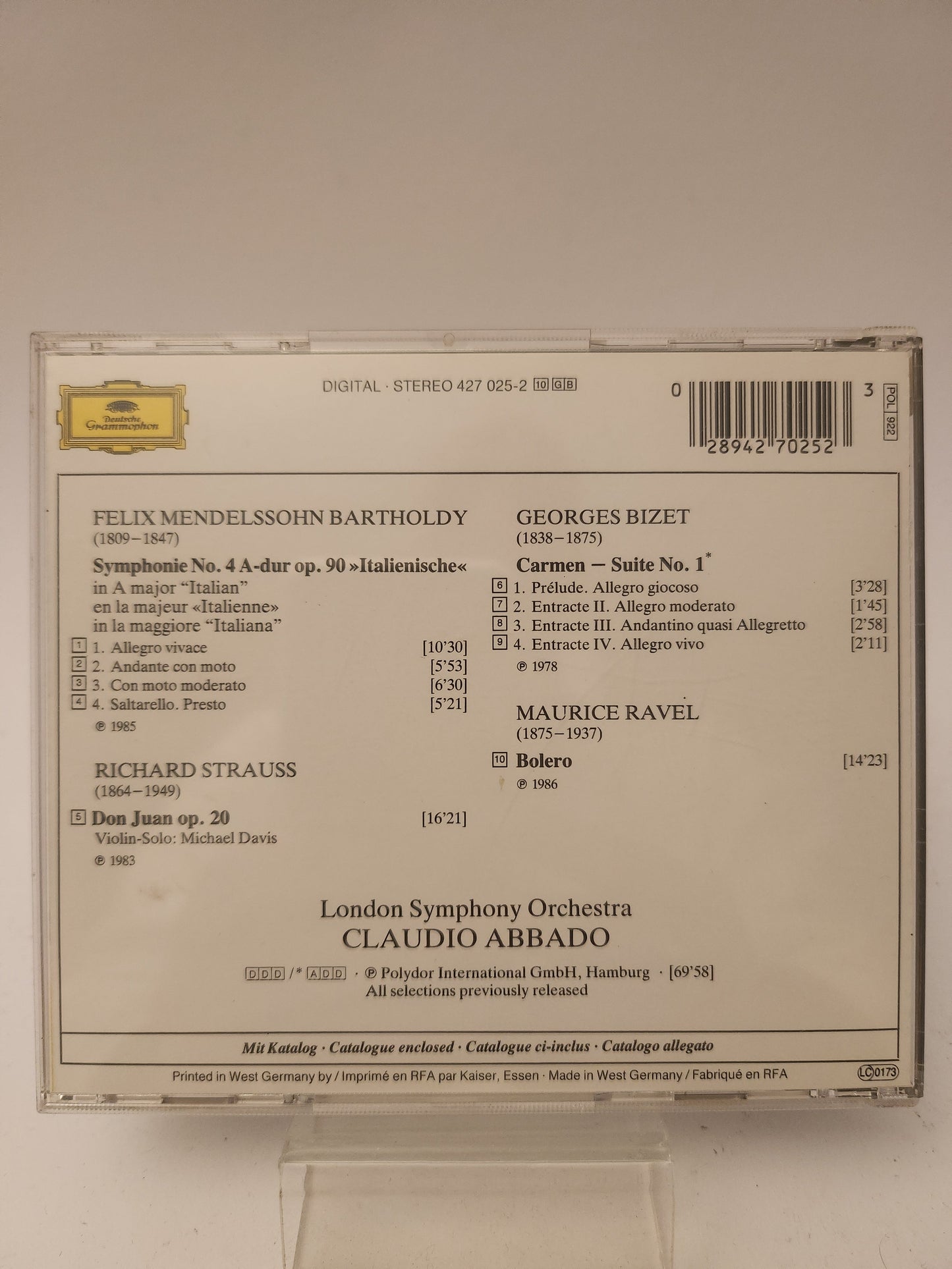 Claudio Abbado CD - Cd