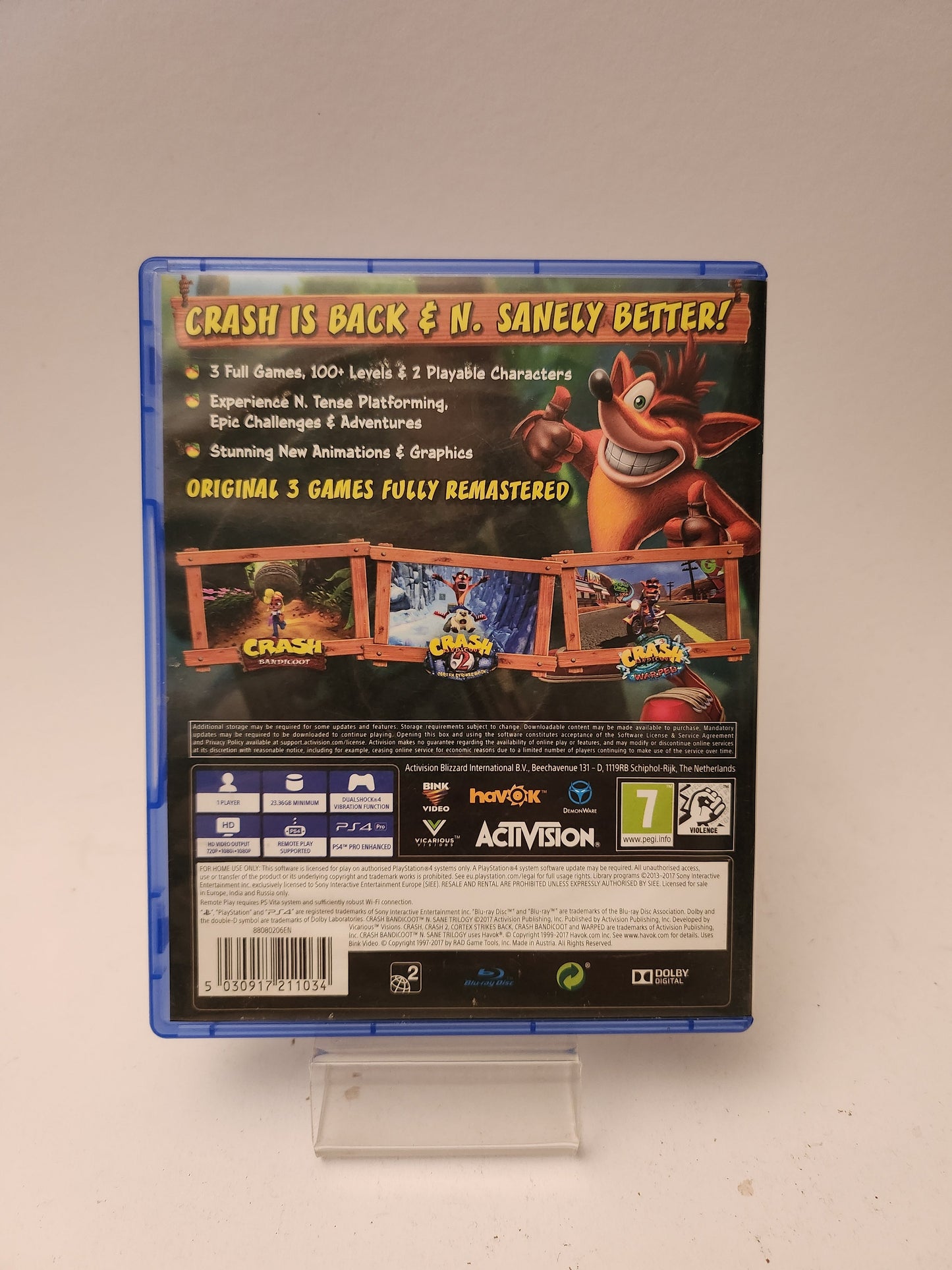 Crash Bandicoot ’n Sane Trilogy (No Book) PlayStation 4 - Playstation 4 games