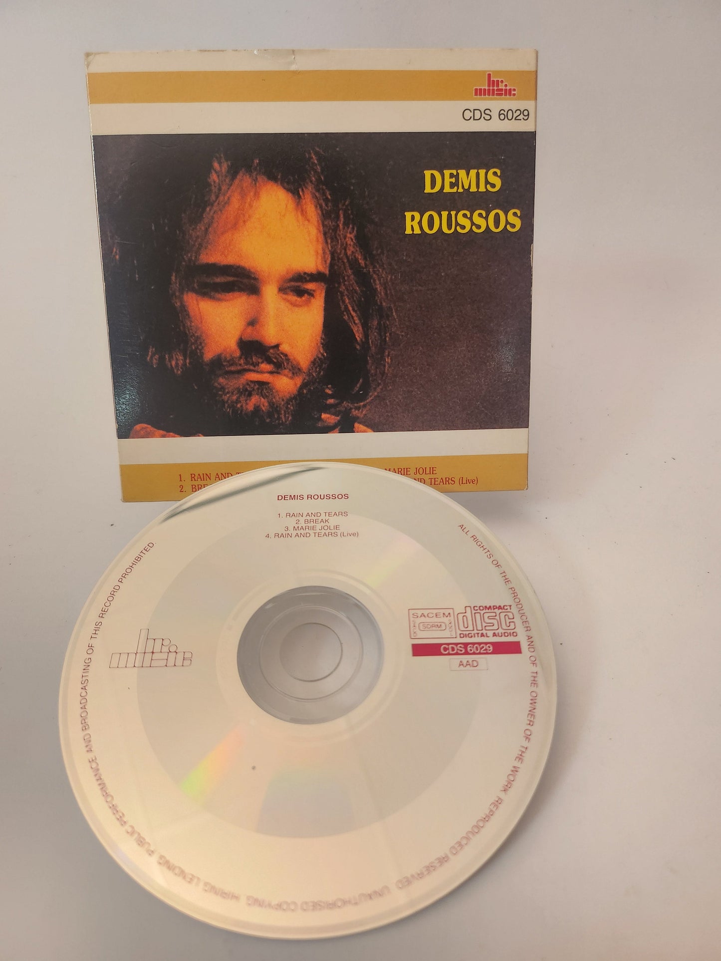Demis Roussos: Rain and Tears CD Single - CD Single
