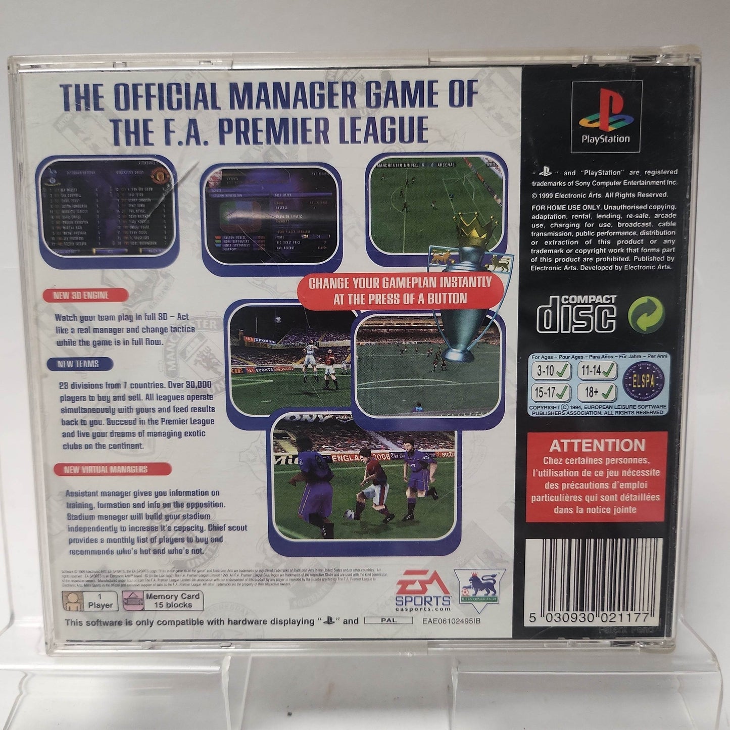 FA Premier League Football Manager 2000 PS1 - Feniks Gameshop