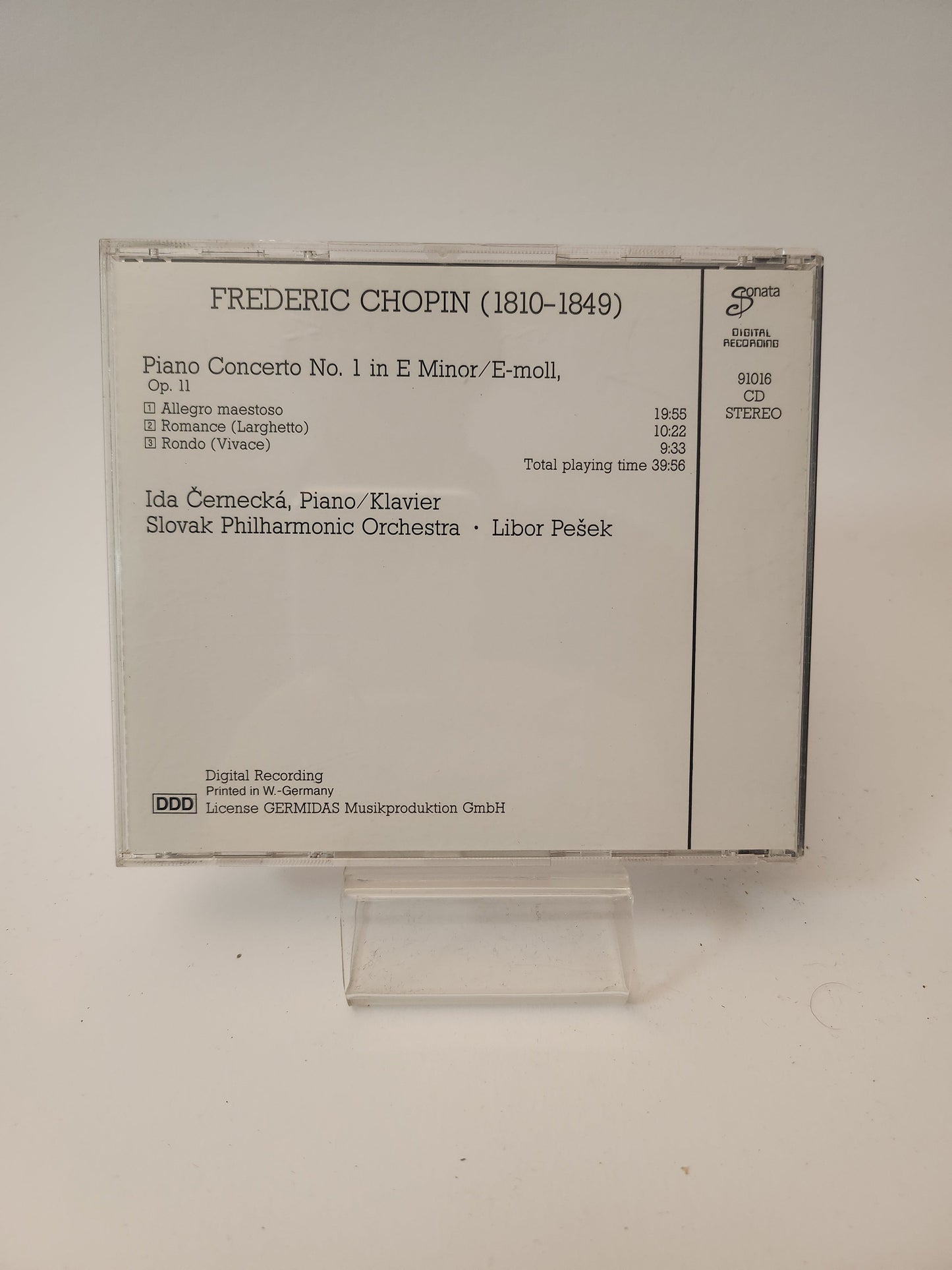 Frédéric Chopin: Piano Concertos No 1 CD - Cd