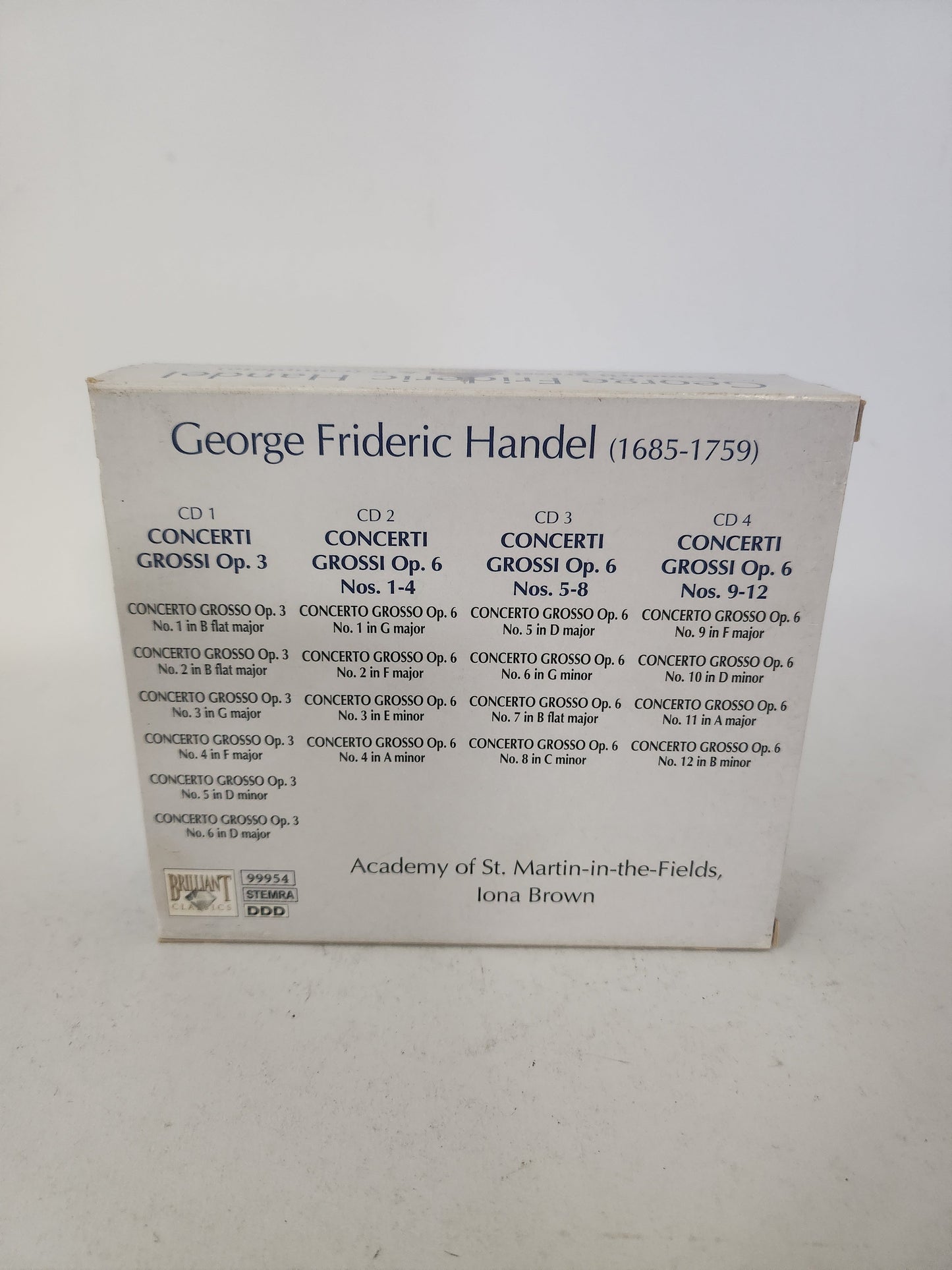 George Frideric Handel: Concerti Grossi Op 3 & 6 (Complete) CD Box - Cd