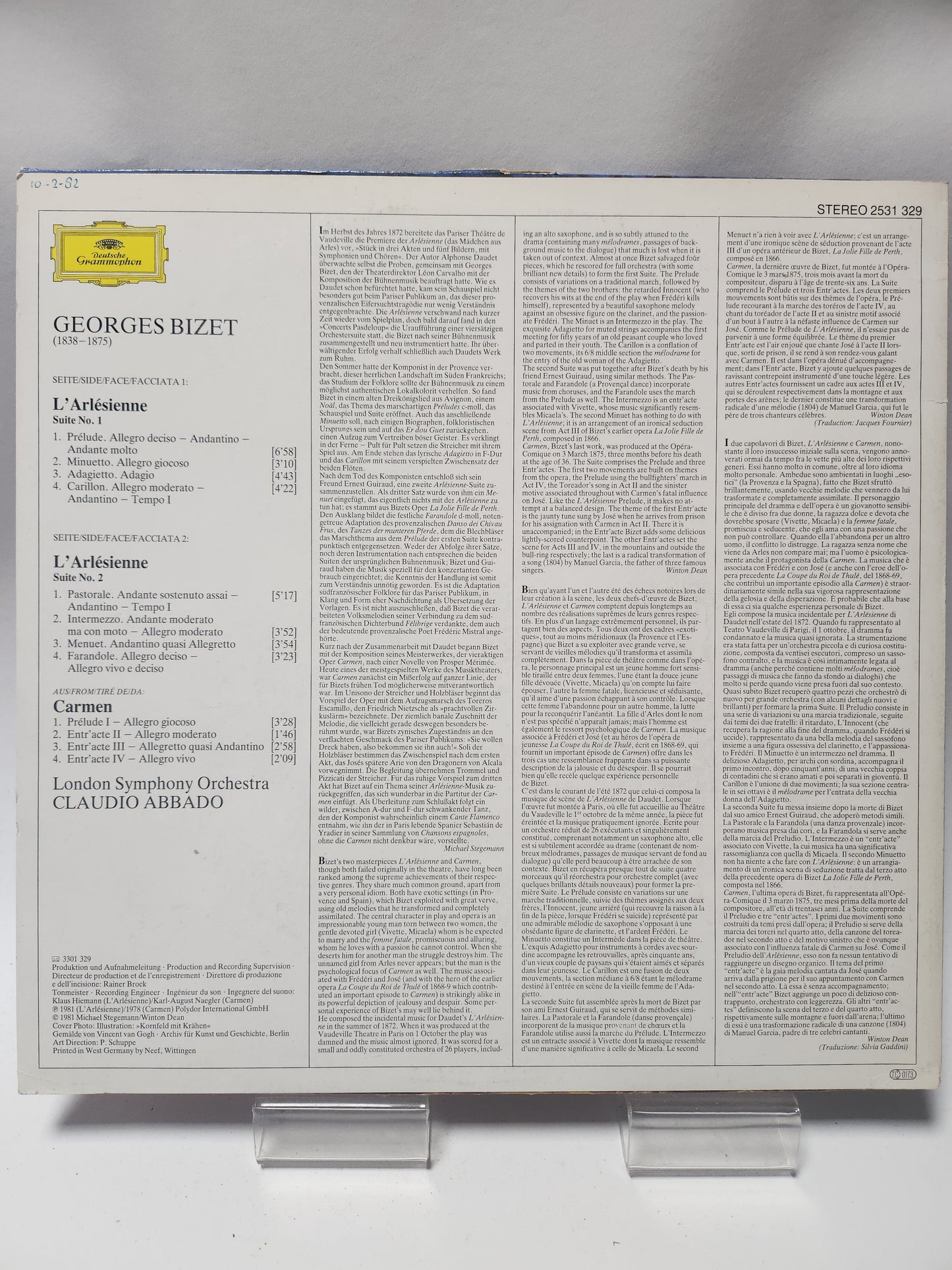 Georges Bizet: L’Arlesienne-Suiten 1 & 2 + Carmen Suite LP Vinyl - Lp Vinyl