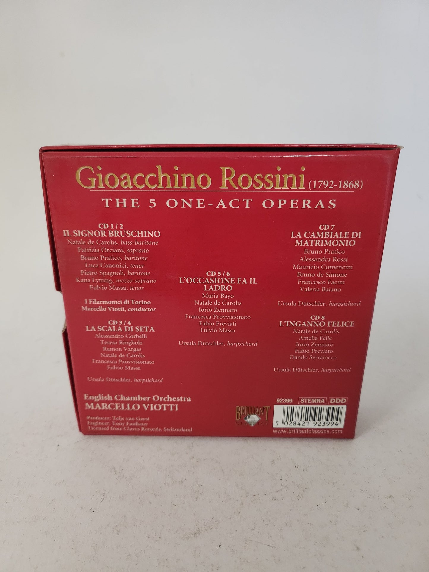 Gioacchino Rossini: the 5 One-Act Operas CD Box - Cd