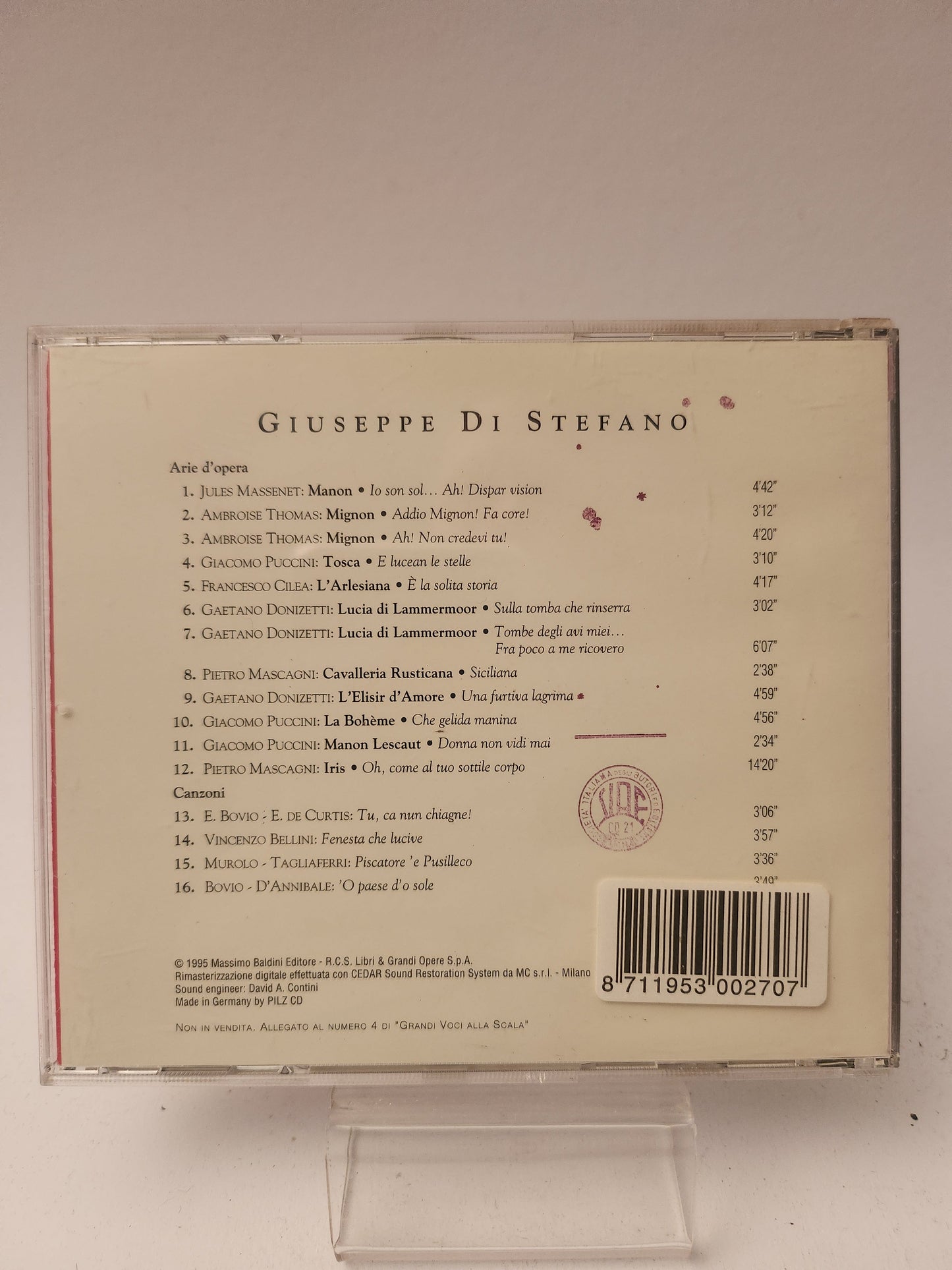 Giuseppe di Stefano: Grandi Voci alla Scala CD - Cd