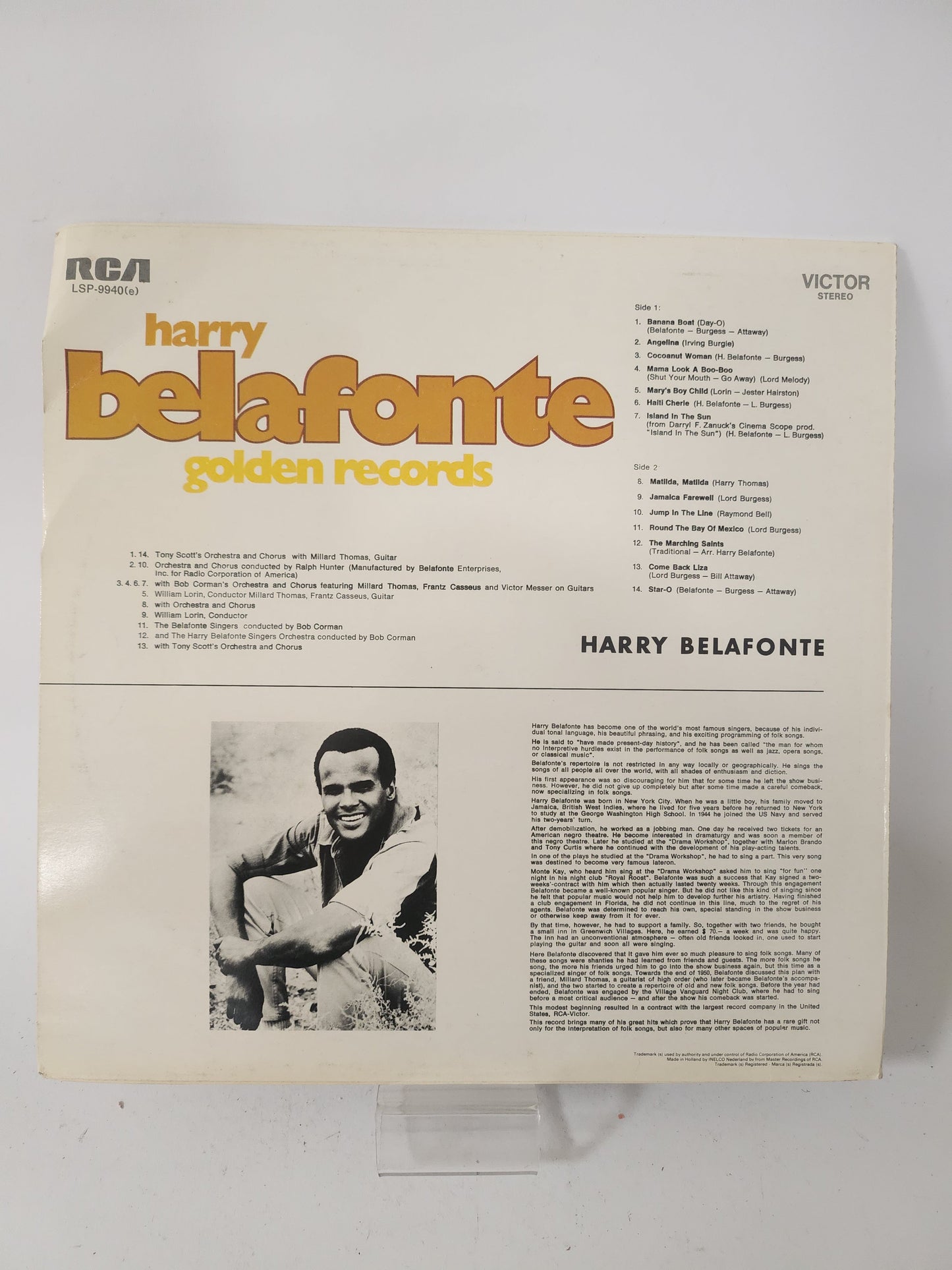 Golden Records: Harry Belafonte LP Vinyl - Lp Vinyl