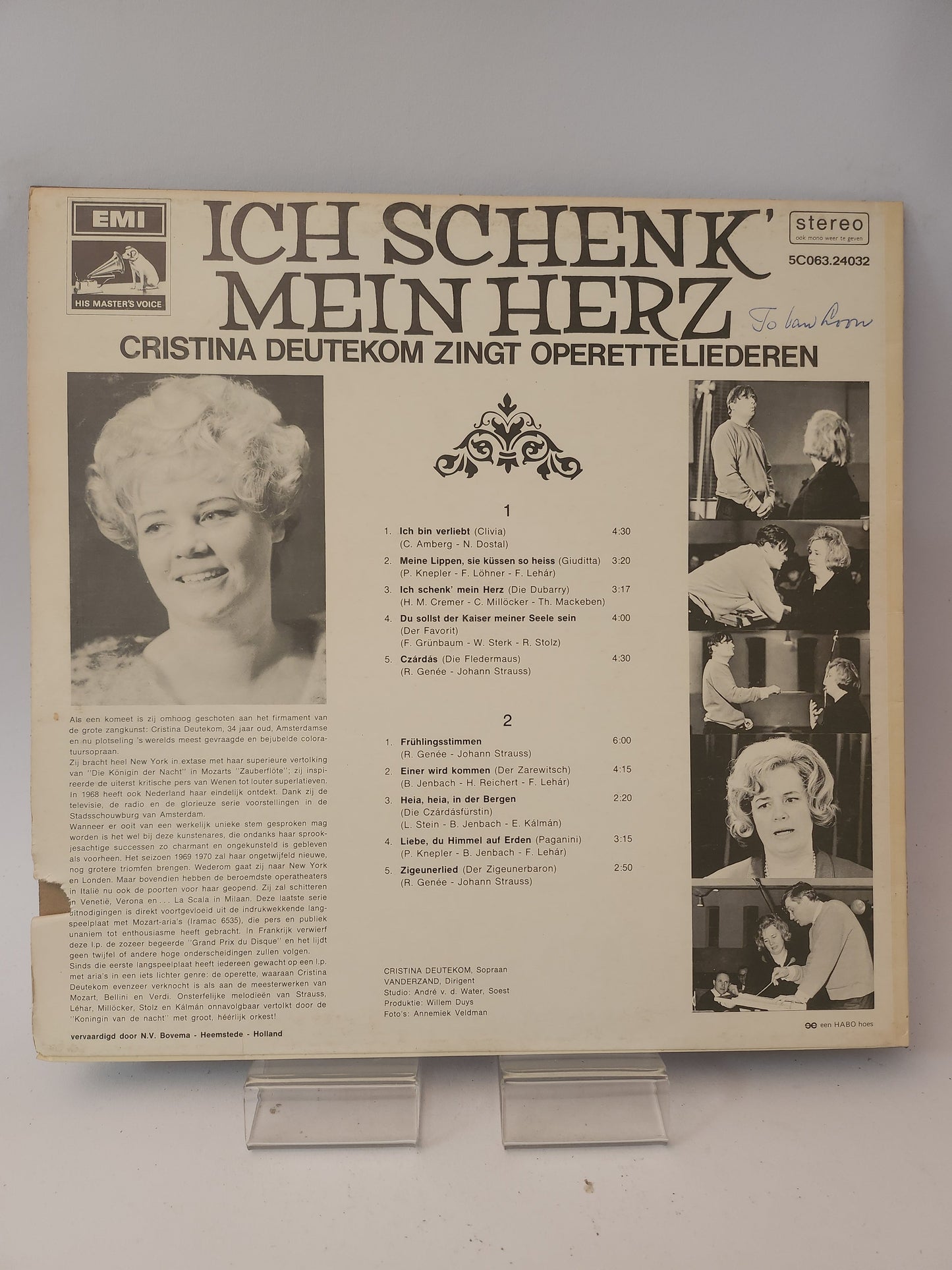 Ich Schenk Mein Herz: Cristina Deutekom LP Vinyl - Lp Vinyl