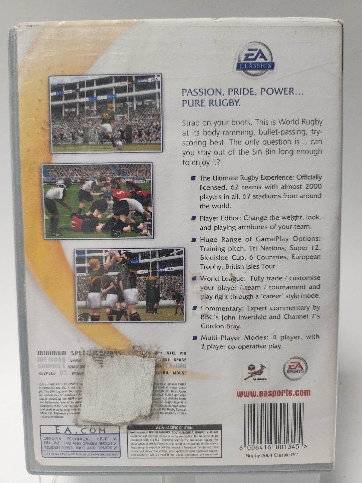 EA Sports Rugby 2004 (No Book) PC - Feniks Gameshop