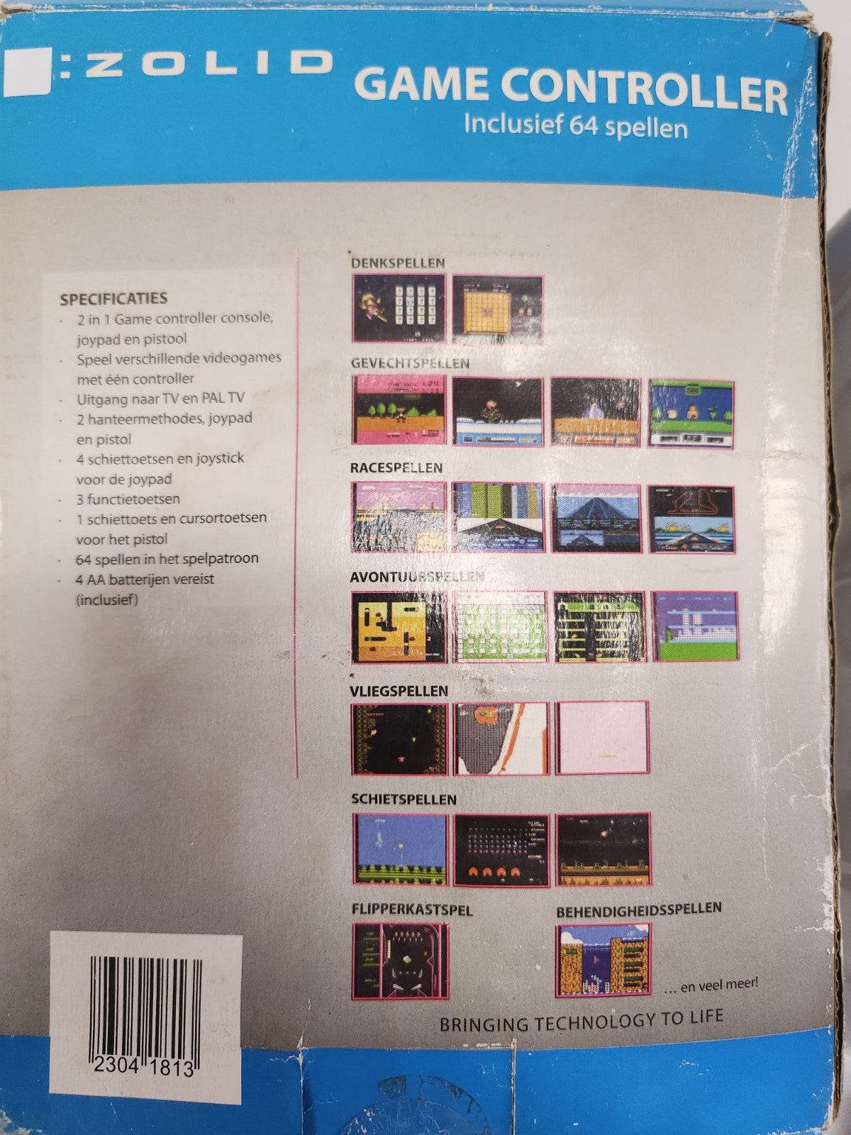 Zolid Game Controller inclusief 64 spellen in doos - Feniks Gameshop