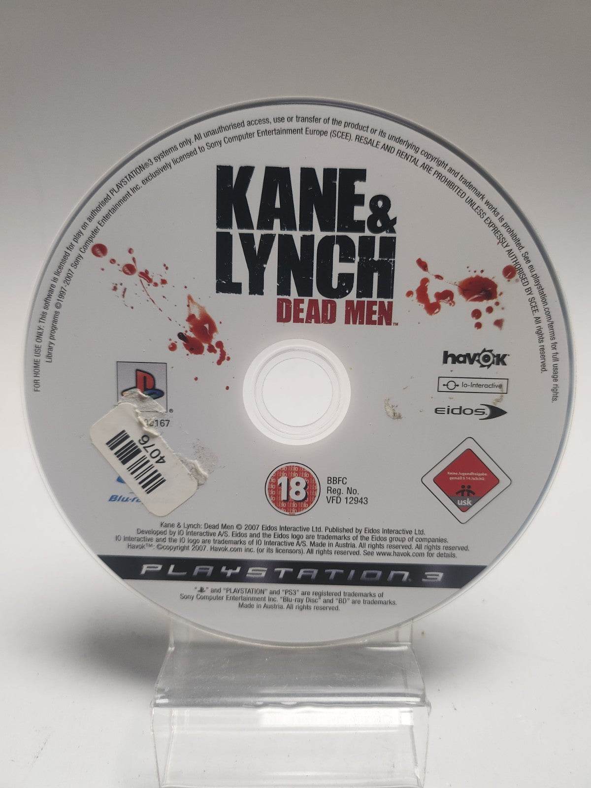 Kane & Lynch Dead Men (disc only) PlayStation 3 - Feniks Gameshop