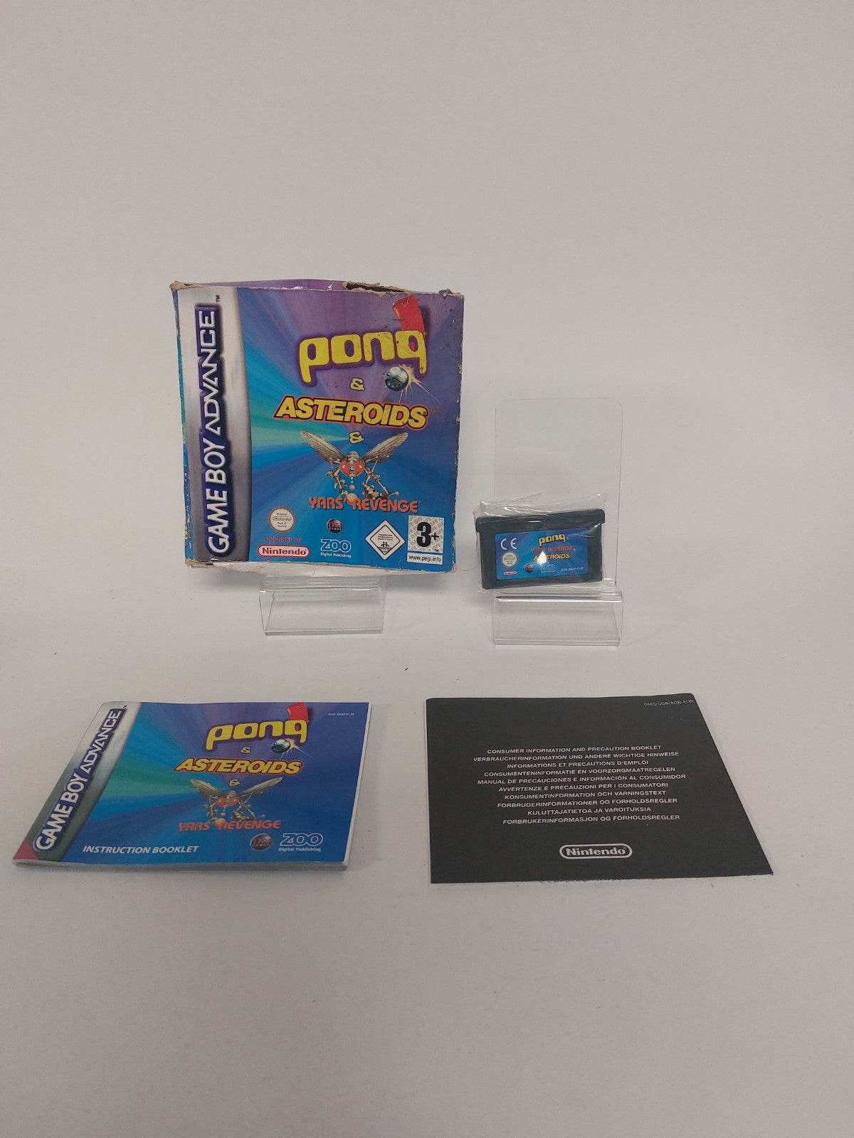 Ponq & Asteroids & Yars Revenge Boxed Game Boy Advance - Feniks Gameshop