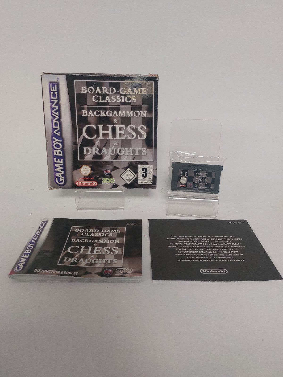 Game Classics Backgammon & Chess & Draughts Boxed GBA - Feniks Gameshop