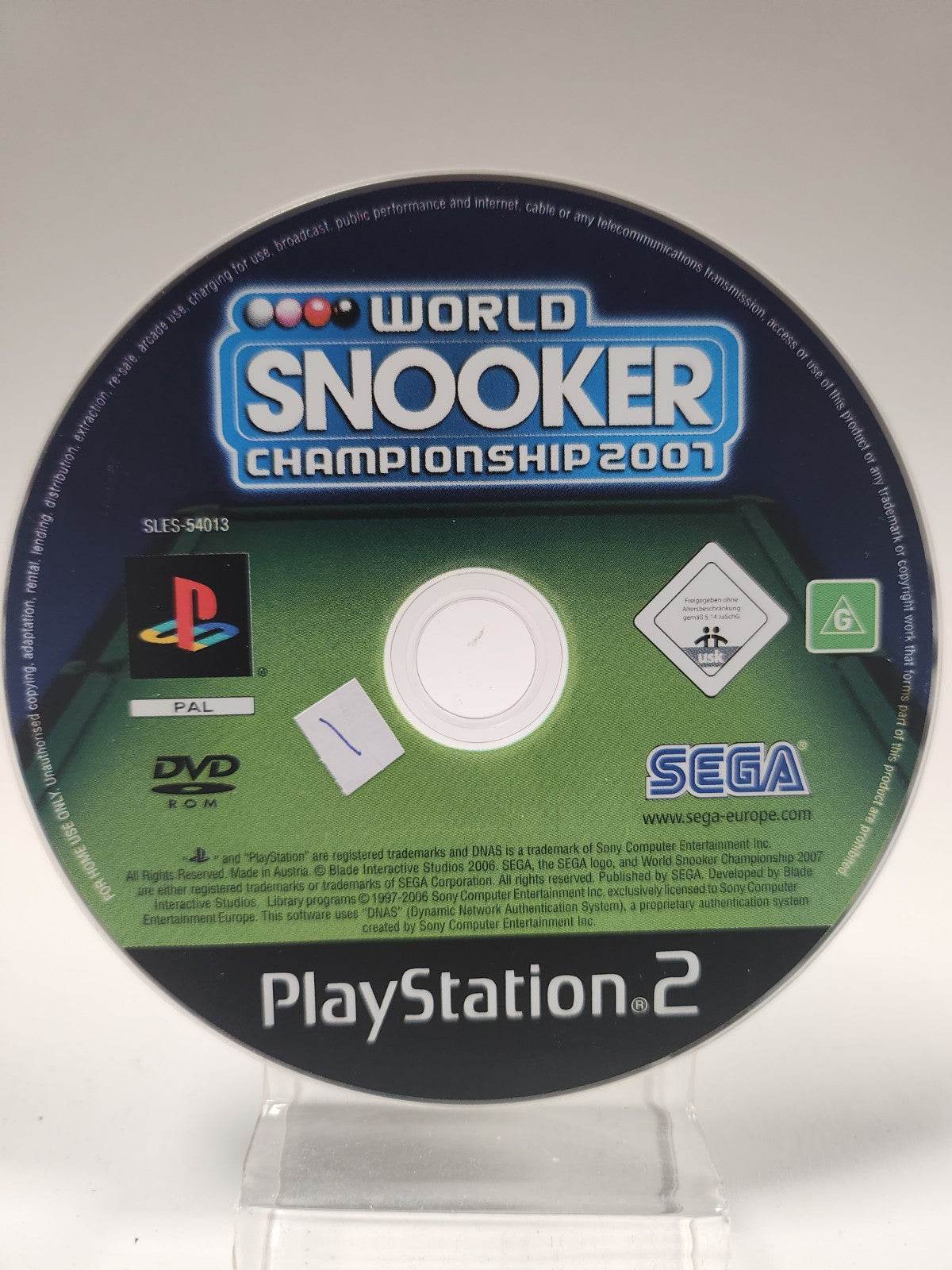 World Snooker Championship 2007 (disc only) Playstation 2 - Feniks Gameshop