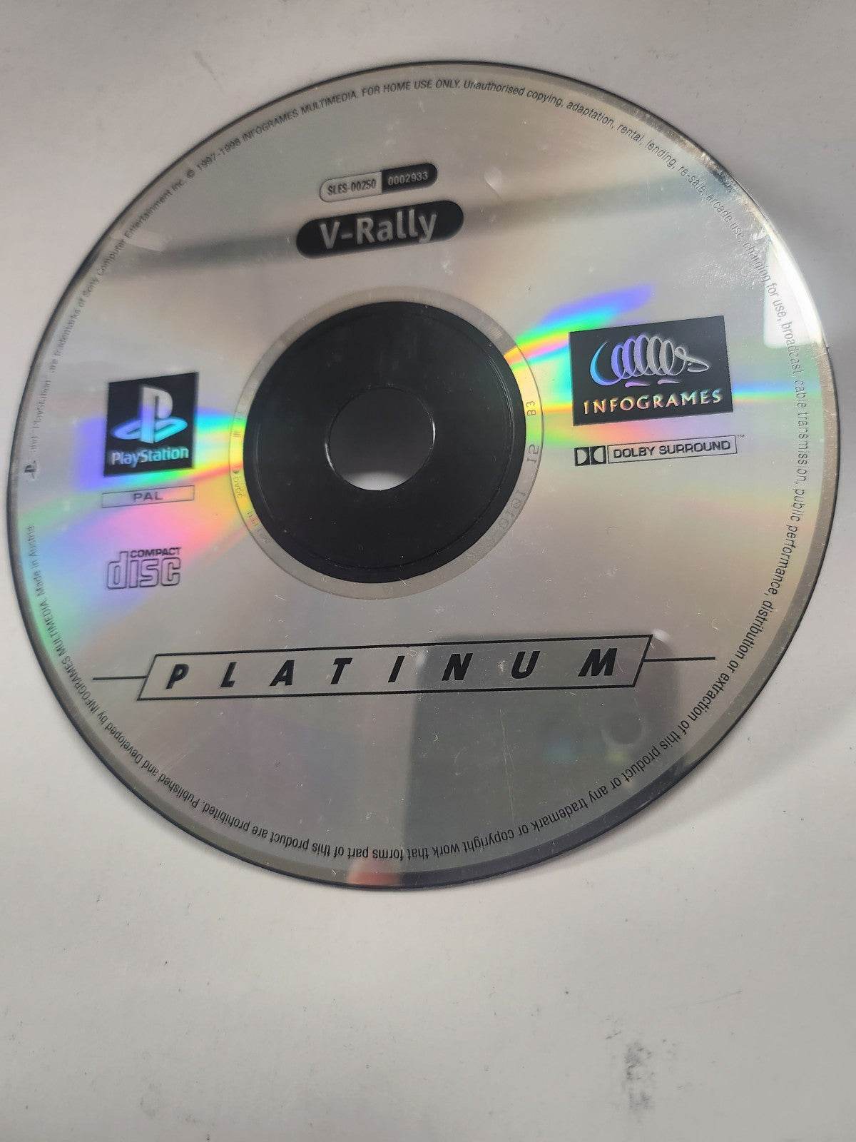 V-rally Platinum (disc only) PlayStation 1 - Feniks Gameshop