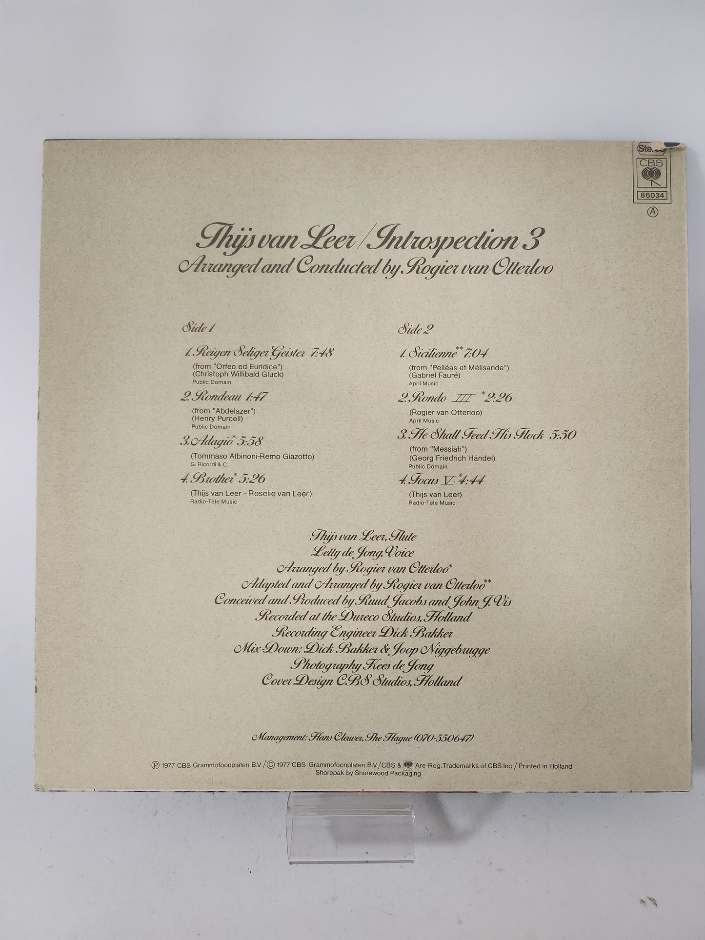 Introspection 3: Thijs van Leer LP Vinyl - Lp Vinyl