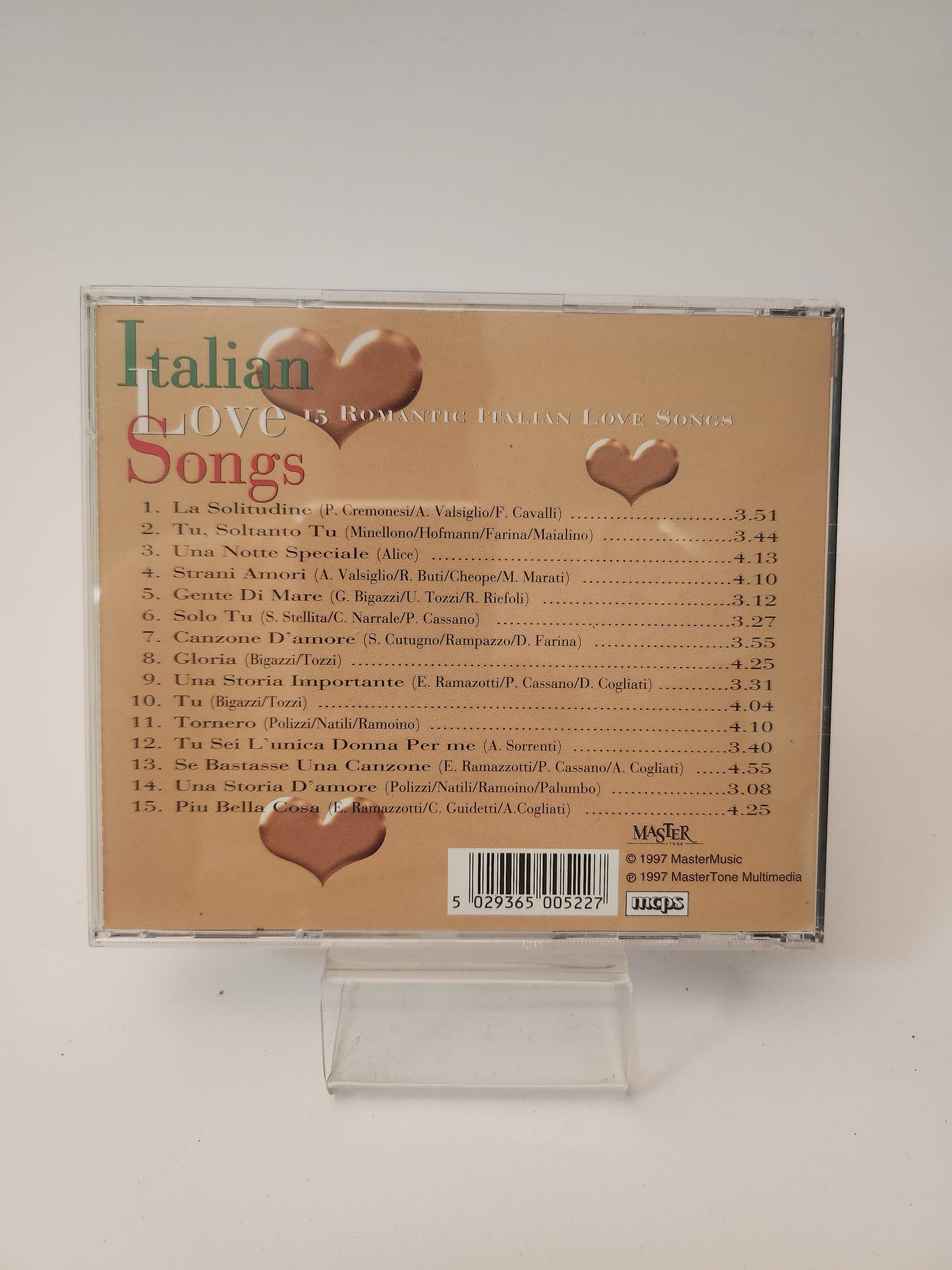 Italian Love Songs: 15 Romantic Italian Love Songs CD - Cd