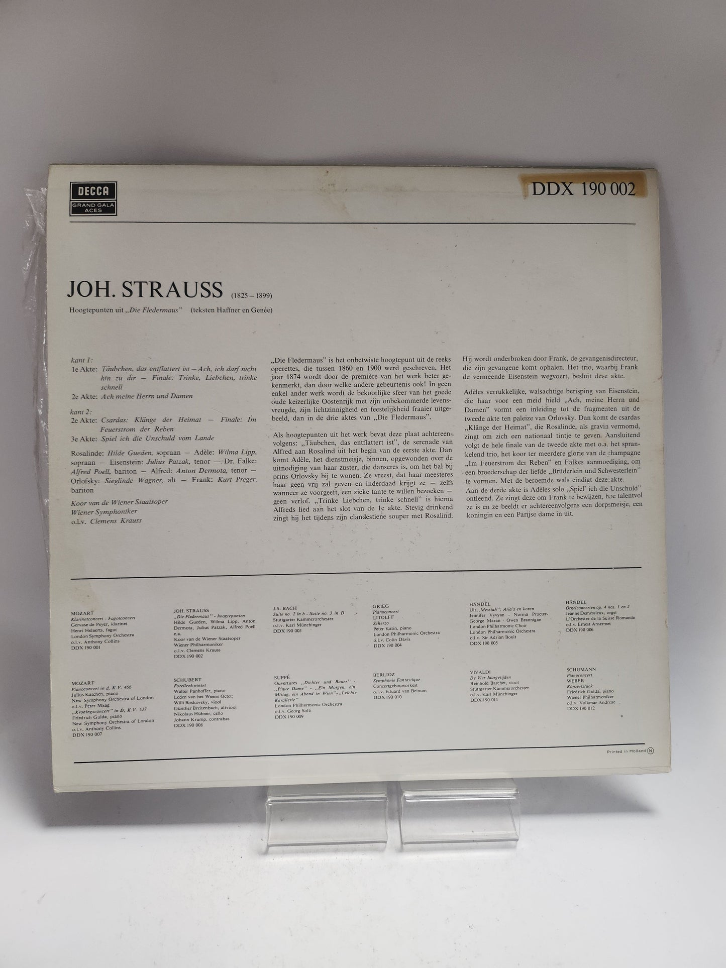 Johann Strauss Jr: Hoogtepunten uit ’Die Fledermaus’ LP Vinyl - Lp Vinyl