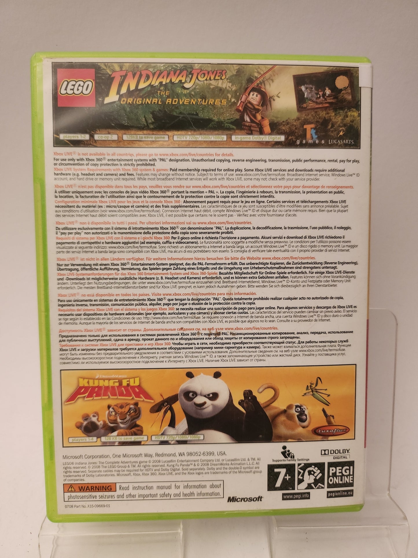 LEGO Indiana Jones Original Adventures + Kung Fu Panda - Xbox 360 Games