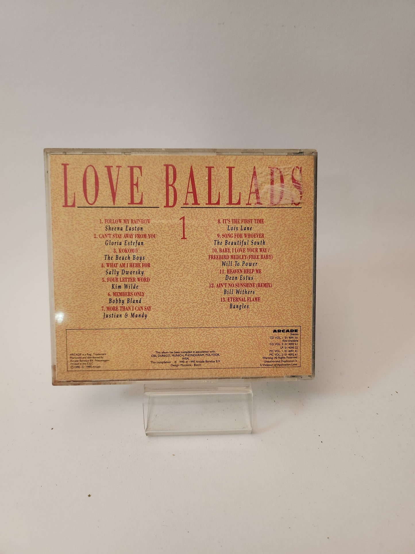 Love Ballads Volume 1 CD - Cd