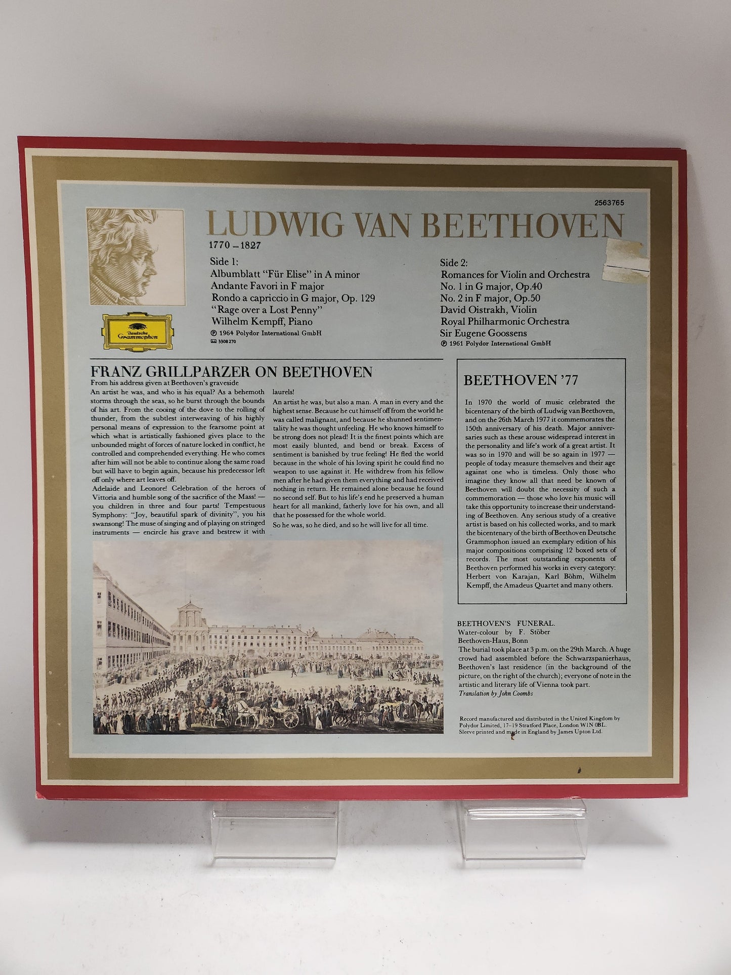 Ludwig van Beethoven LP Vinyl - Lp Vinyl