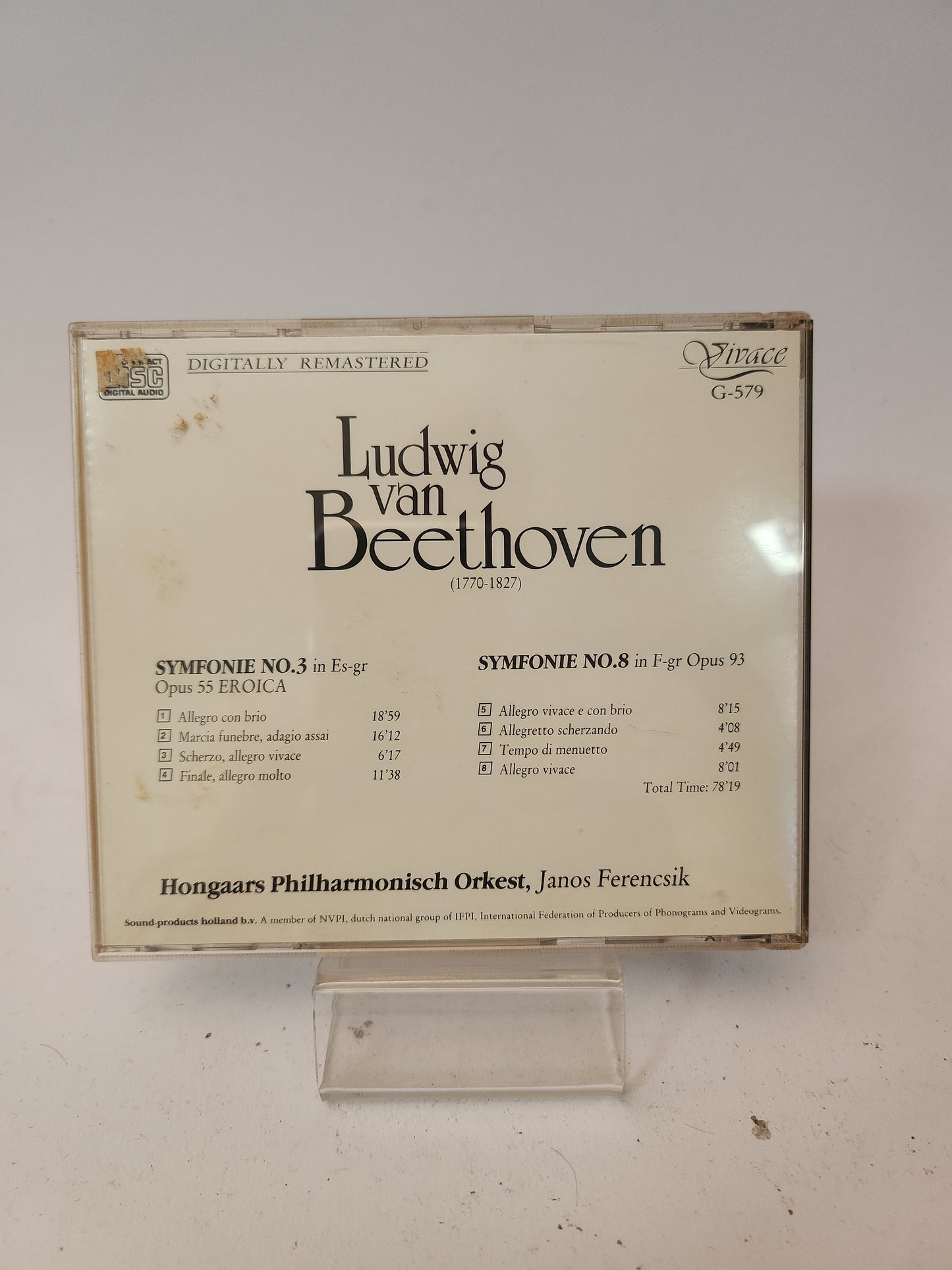 Ludwig van Beethoven: Symphonies No 3 & No 8 CD - Cd