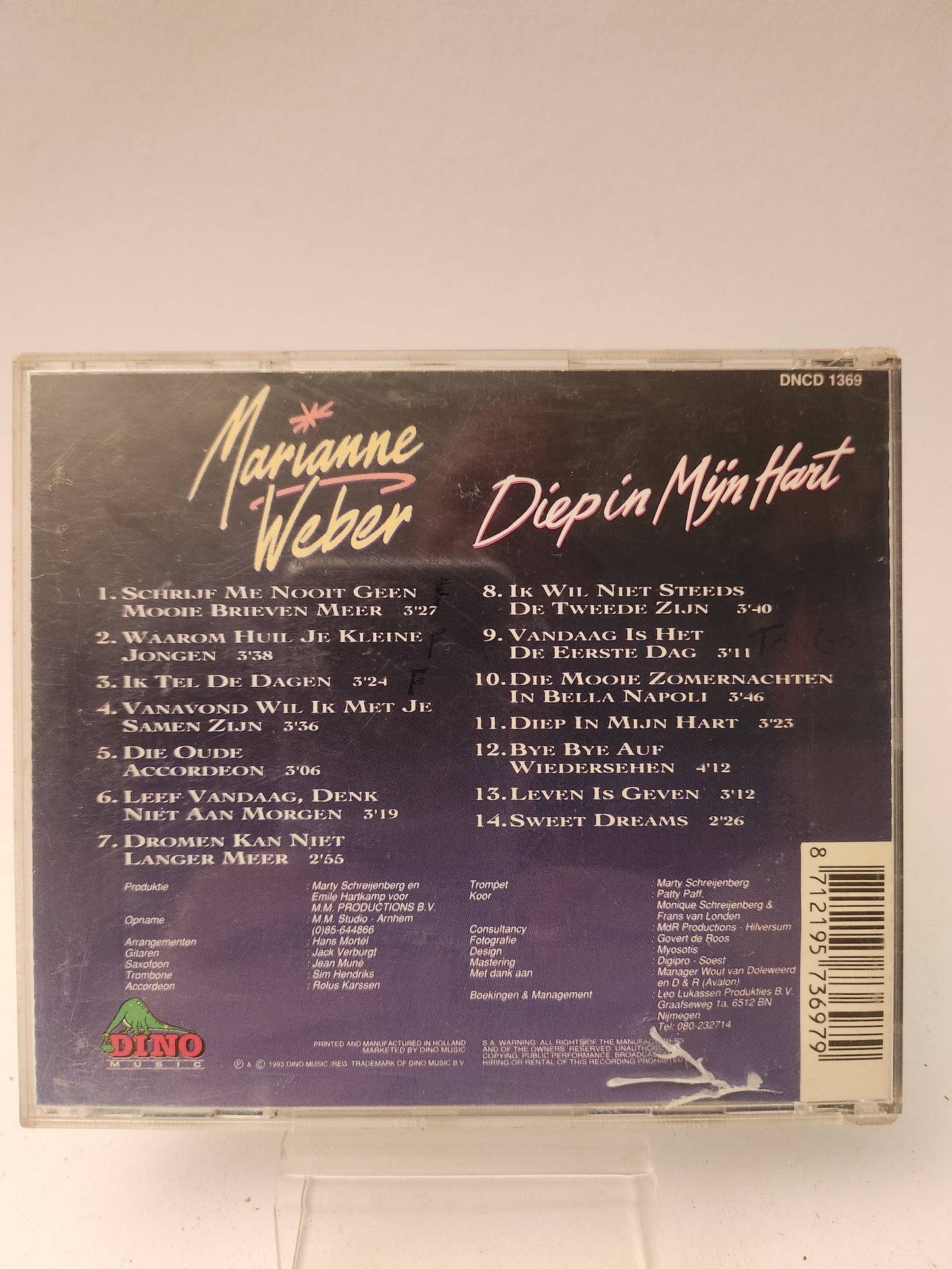 Marianne Weber: Diep in Mijn Hart CD - Cd