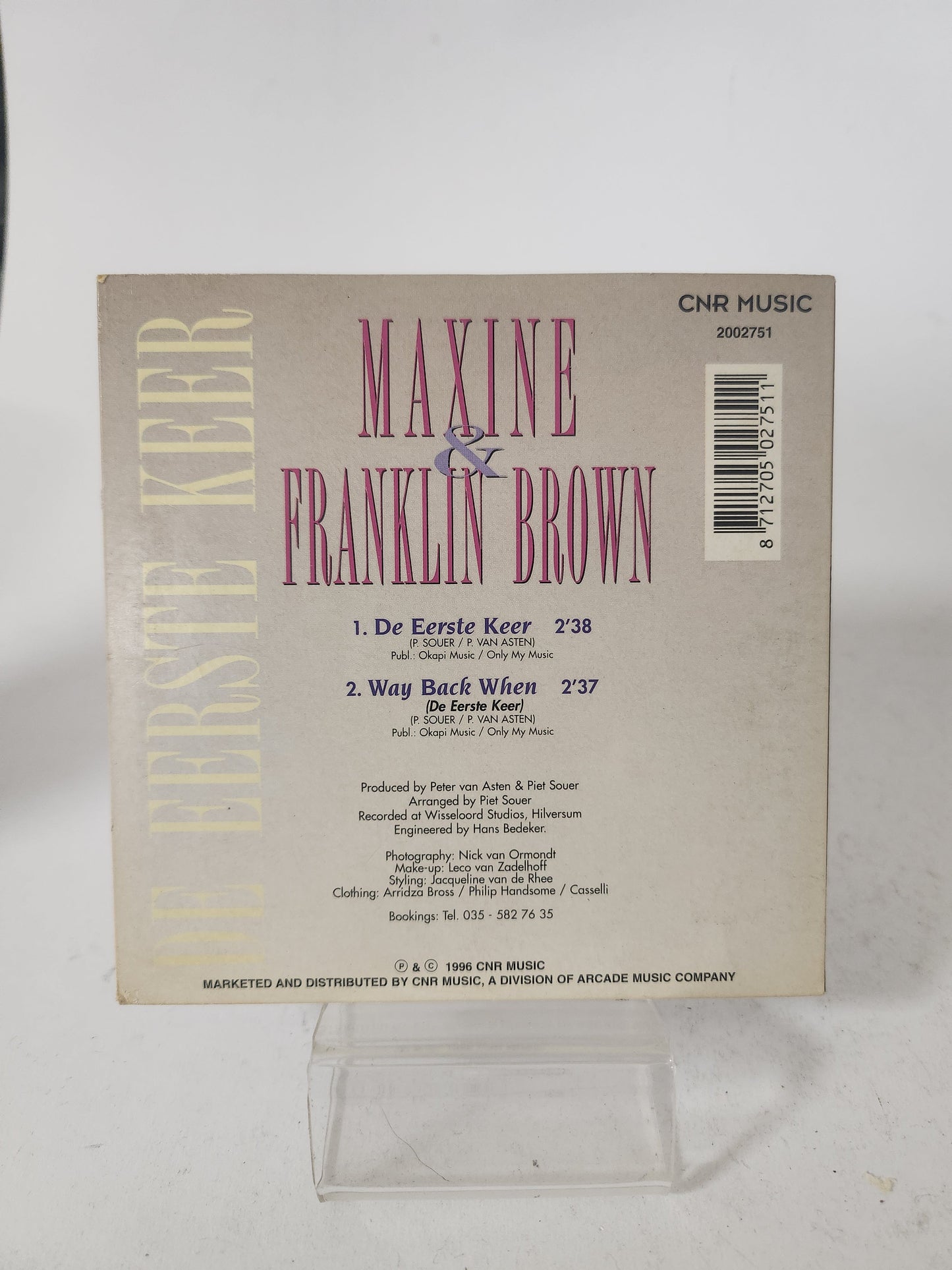 Maxine & Franklin Brown: de Eerste Keer CD Single - CD Single