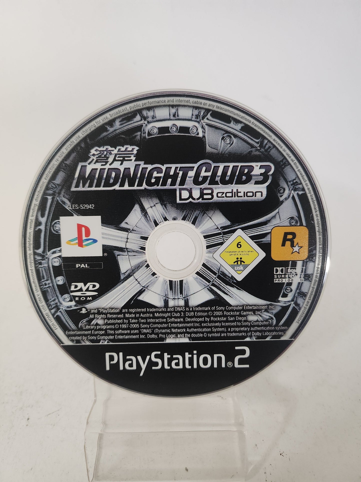 Midnight Club 3 DUB Edition (Disc Only) PlayStation 2 - Playstation 2 Games