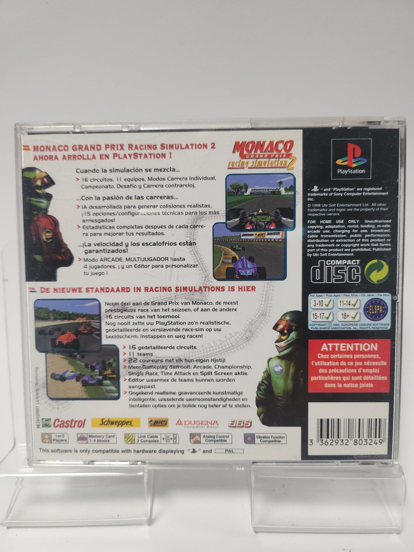 Monaco Grand Prix Racing Simulation 2 Playstation 1 - Playstation 1 Games