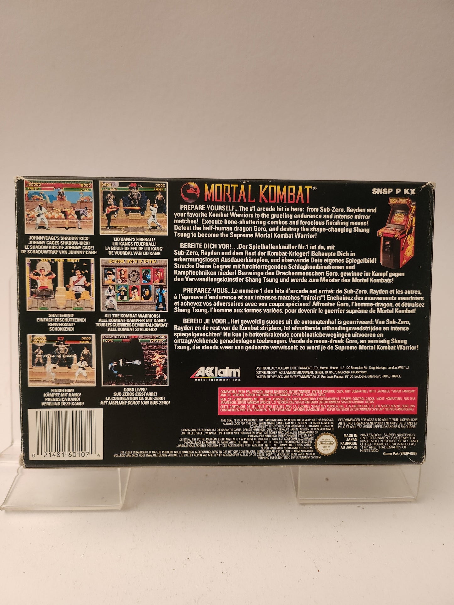 Mortal Kombat Boxed SNES - Nintendo SNES Games