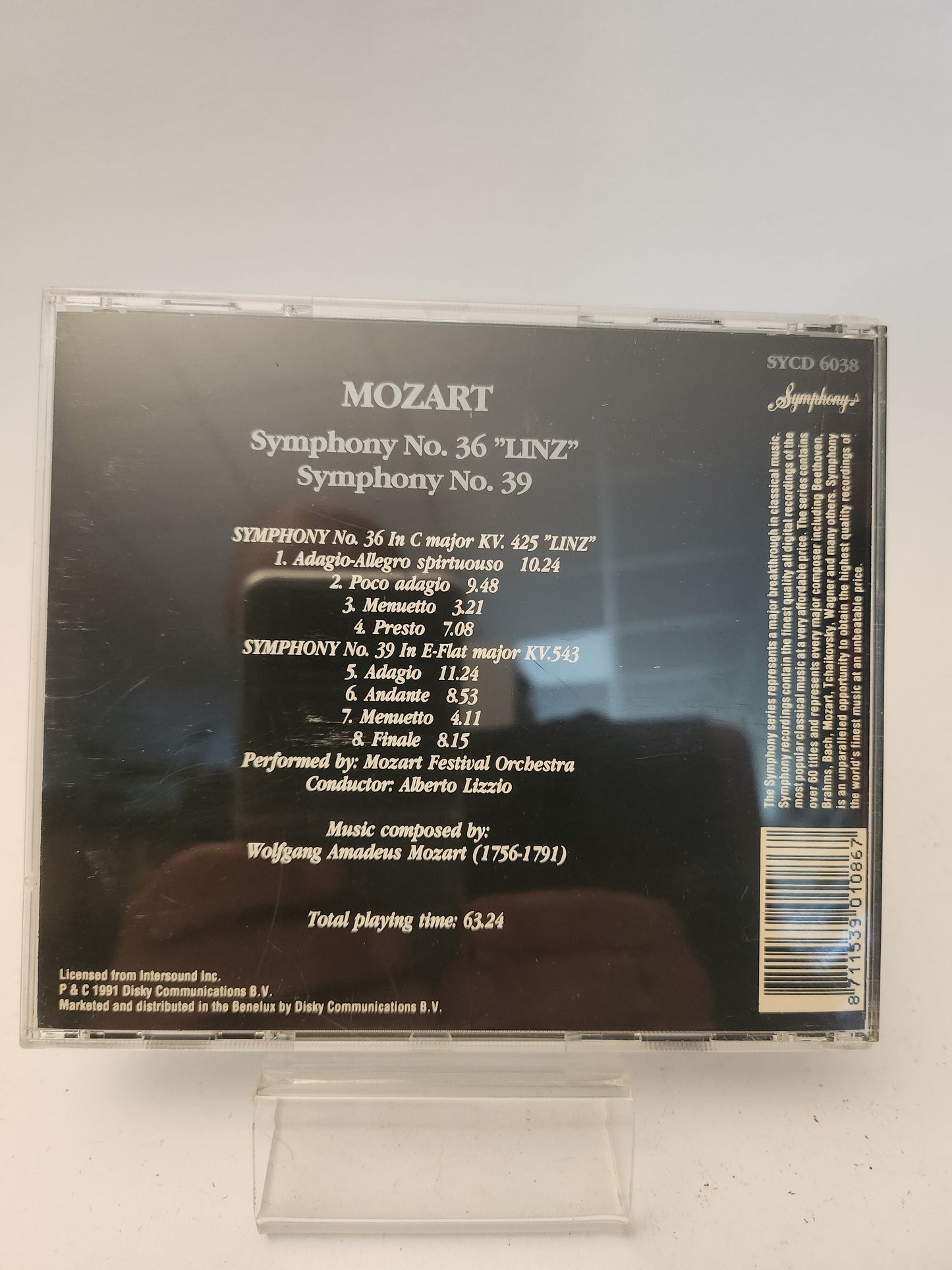 Mozart Symphony No 36 & 39 CD - Cd
