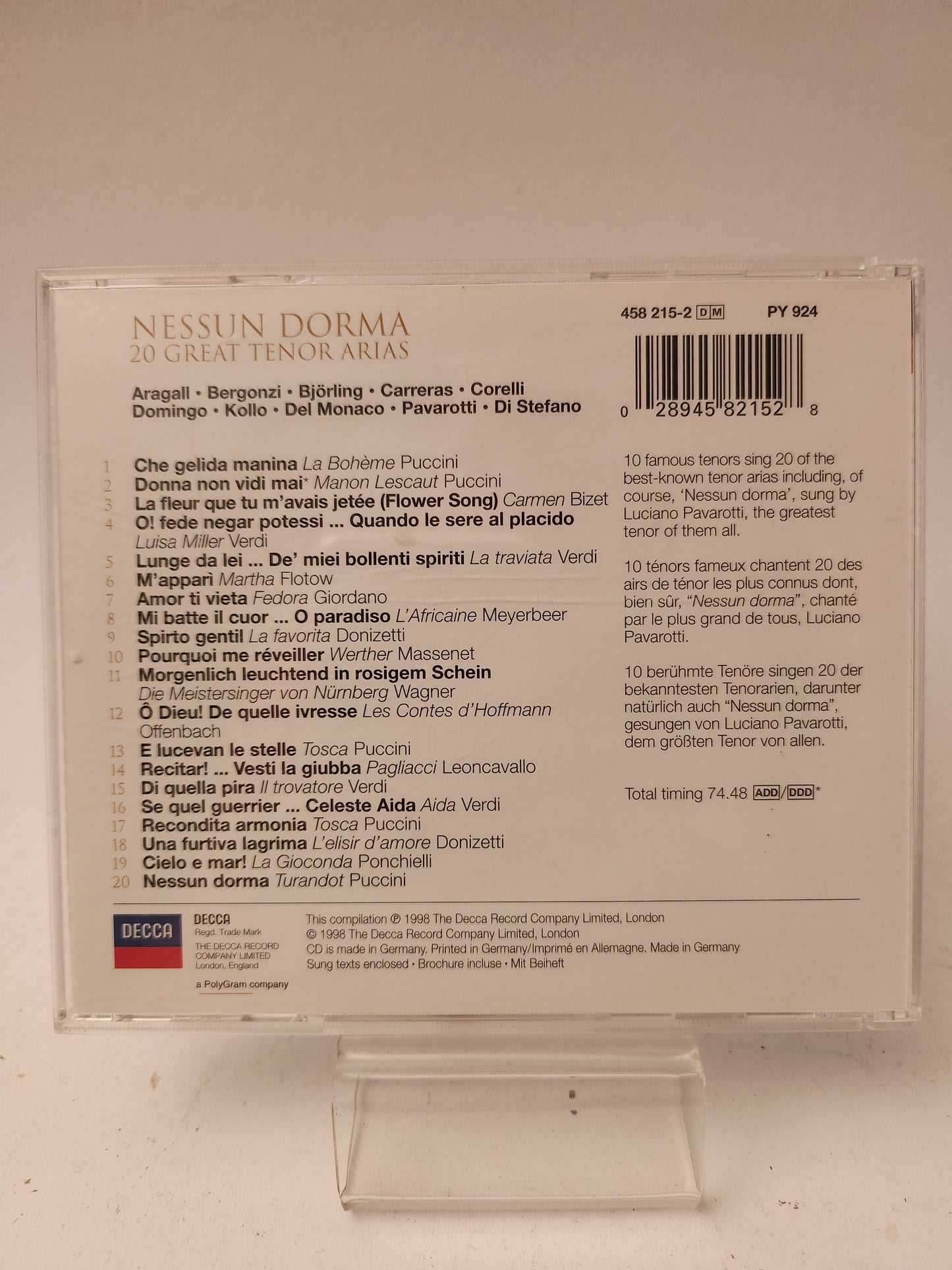 Nessun Dorma CD - Cd