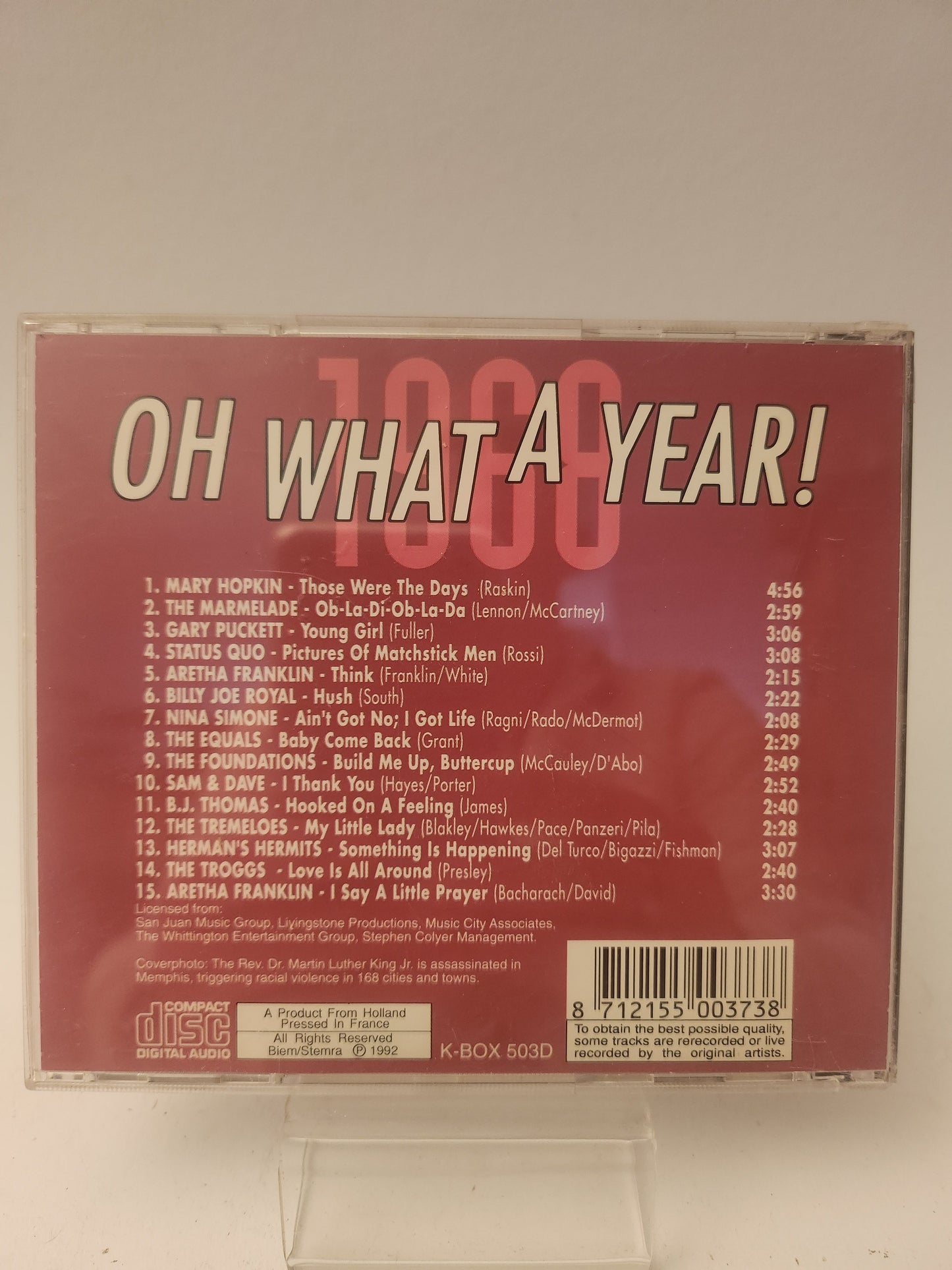 Oh What a Year 1968 CD - Cd